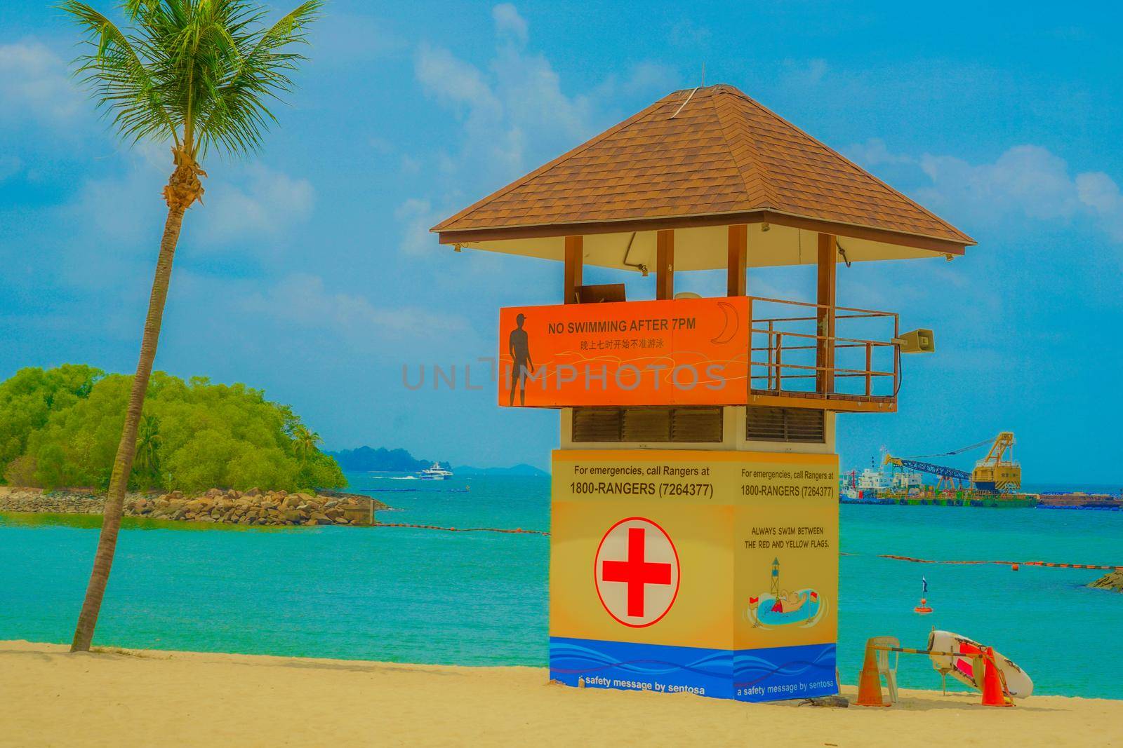 Sentosa Island Beach. Shooting Location: Singapore