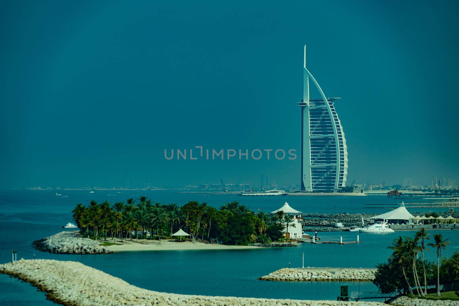 Bourgeeal Arab and Dubais townscape. Shooting Location: Dubai