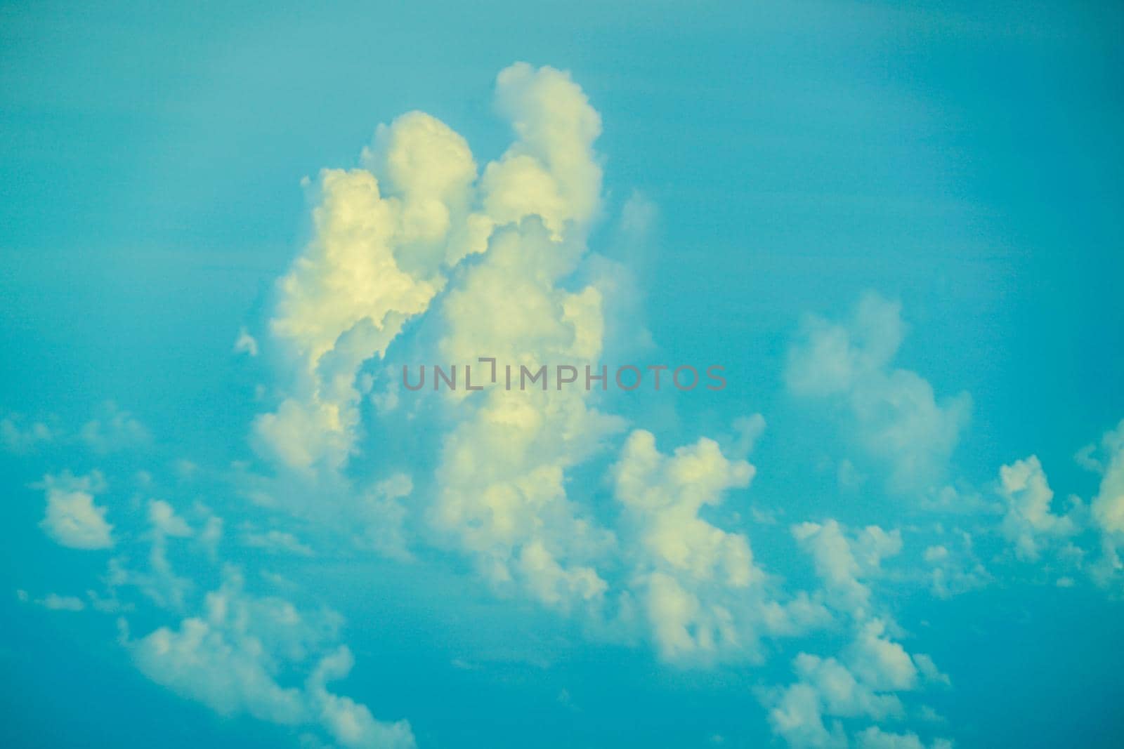 Summer Sky Sacred Cloud Illuminated by Sunset. Shooting Location: Taiwan, Taipei