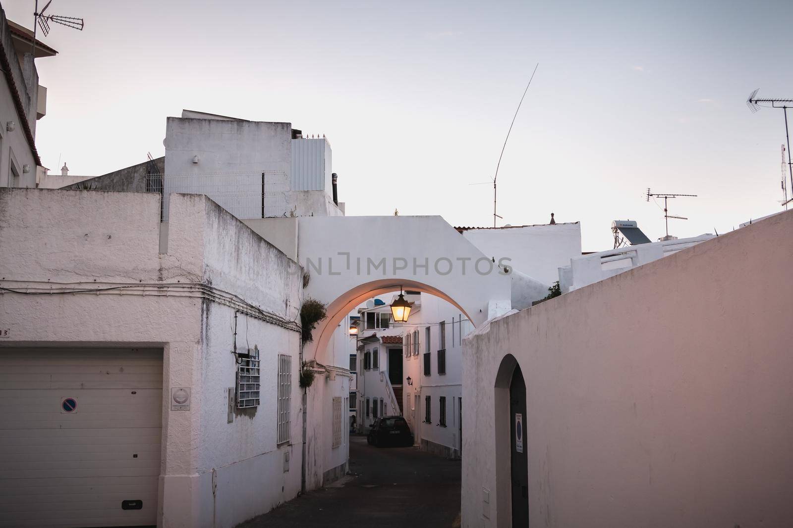 architecture detail of typical houses in Albufeira, Portugal by AtlanticEUROSTOXX