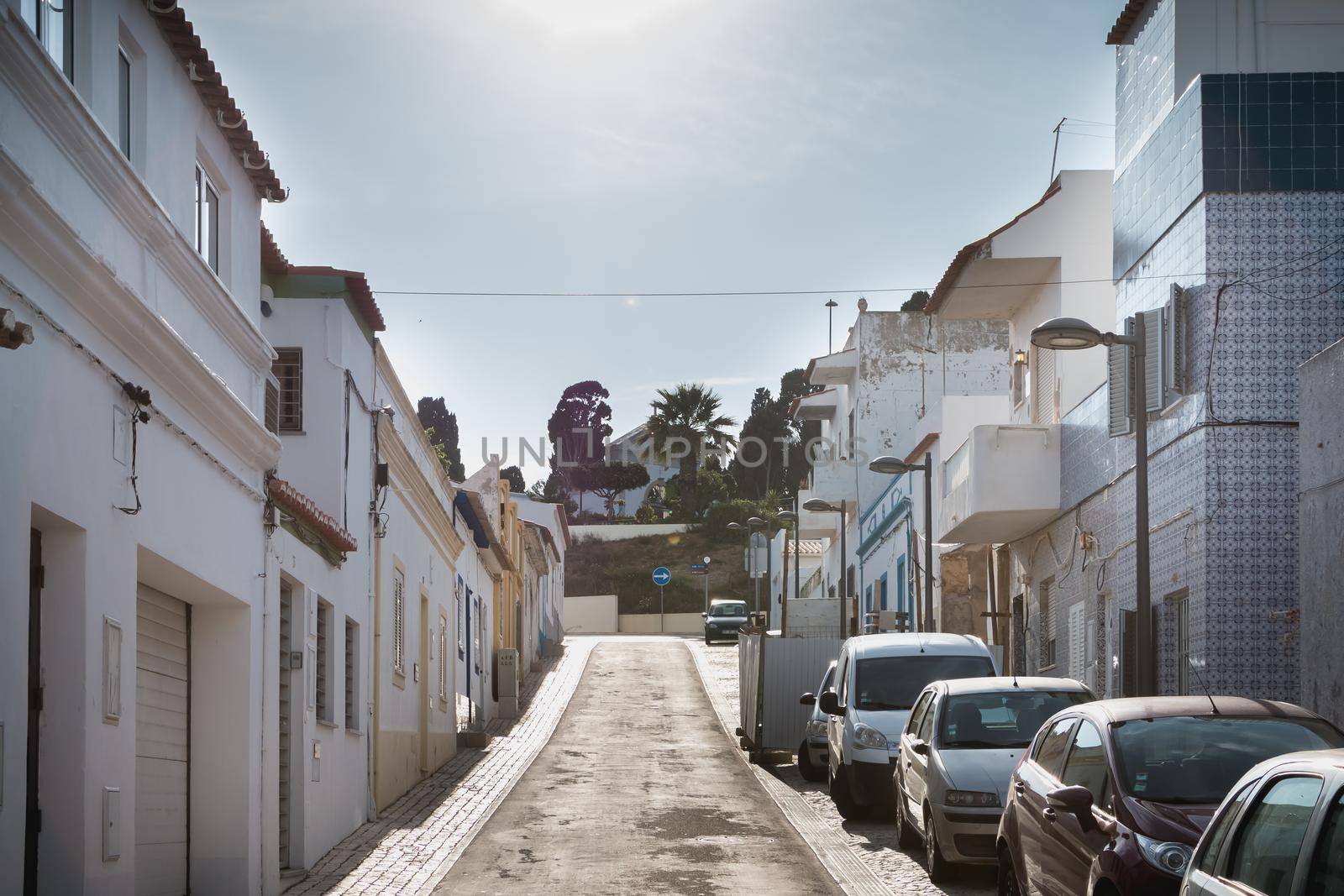 architecture detail of typical houses in Albufeira, Portugal by AtlanticEUROSTOXX