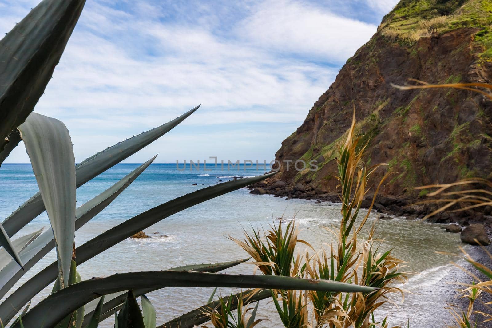 idyllic view of Maiata beach in Madeira Island, Portugal