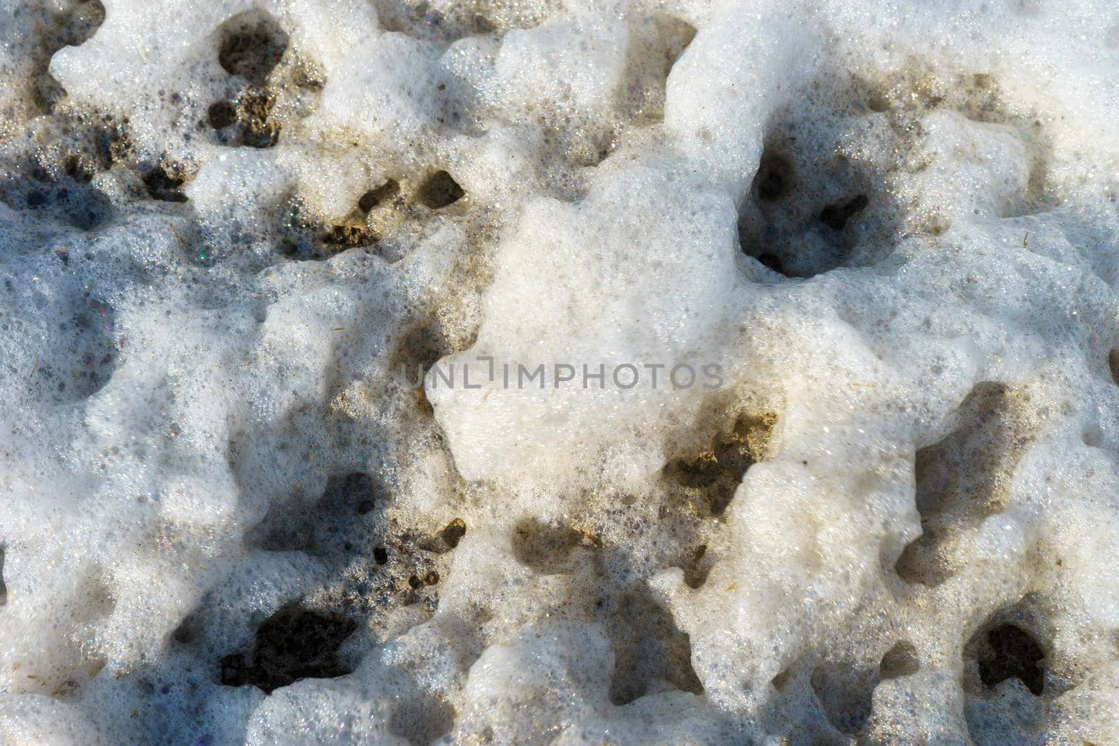 Natural textured background of white foam by Vvicca