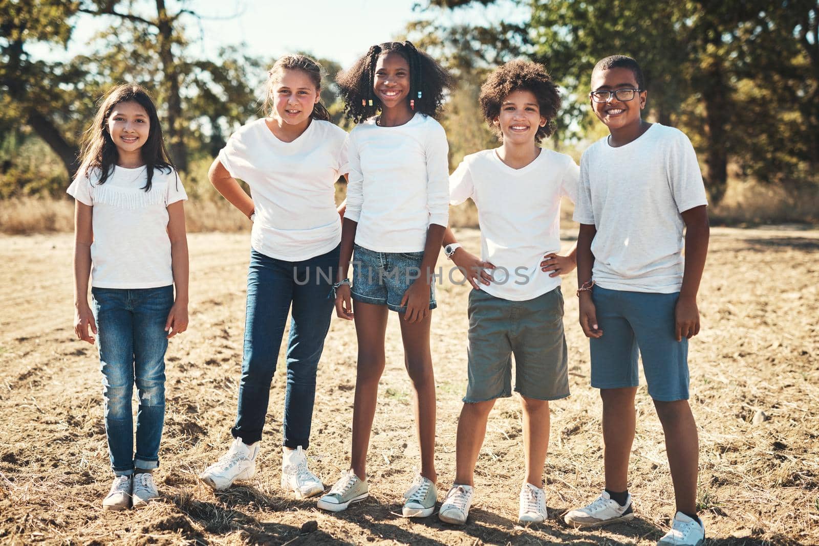 Shot of a group of teenagers having fun at summer camp