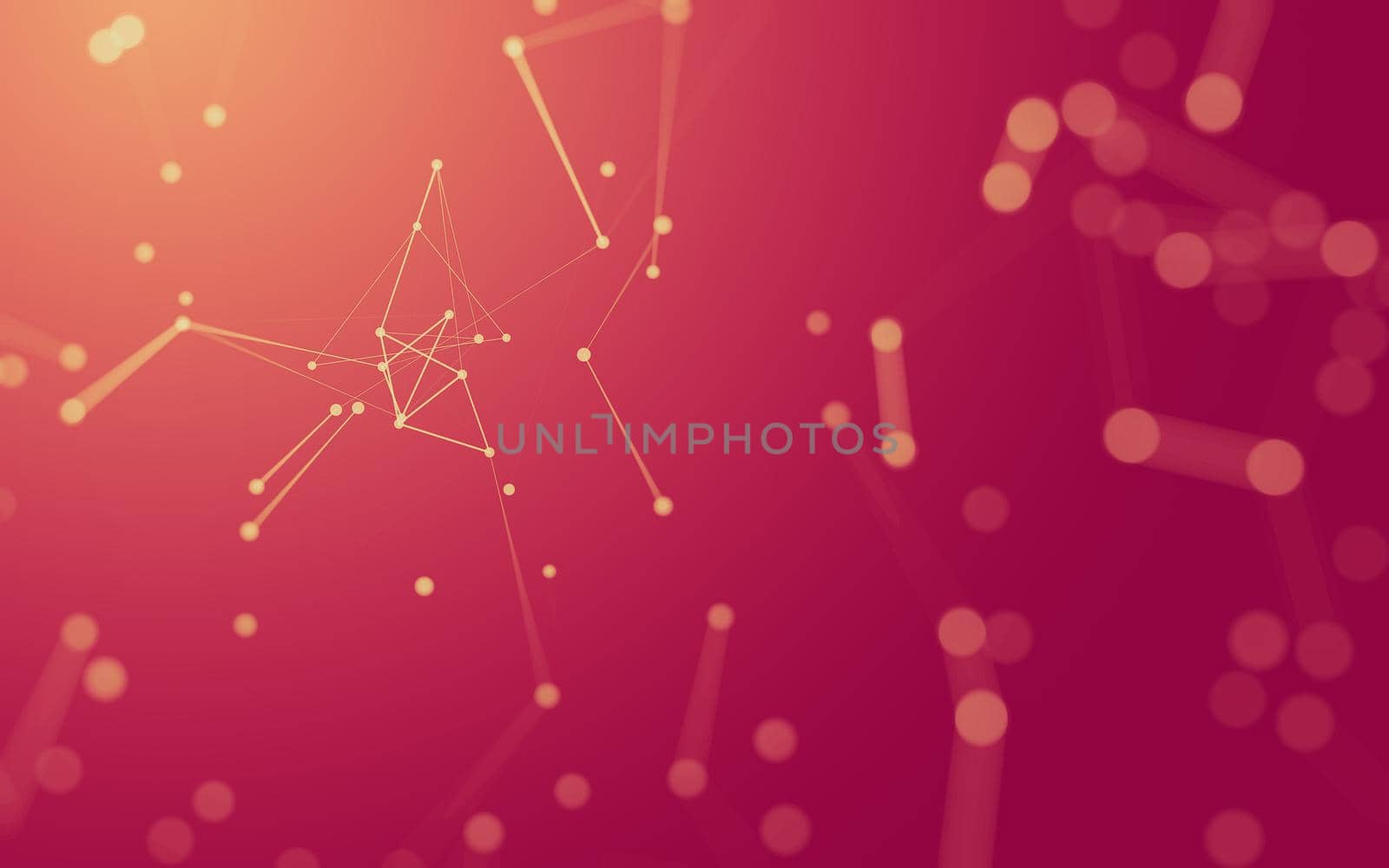 Abstract background. Molecules technology with polygonal shapes, connecting dots and lines. Connection structure. Big data visualization.