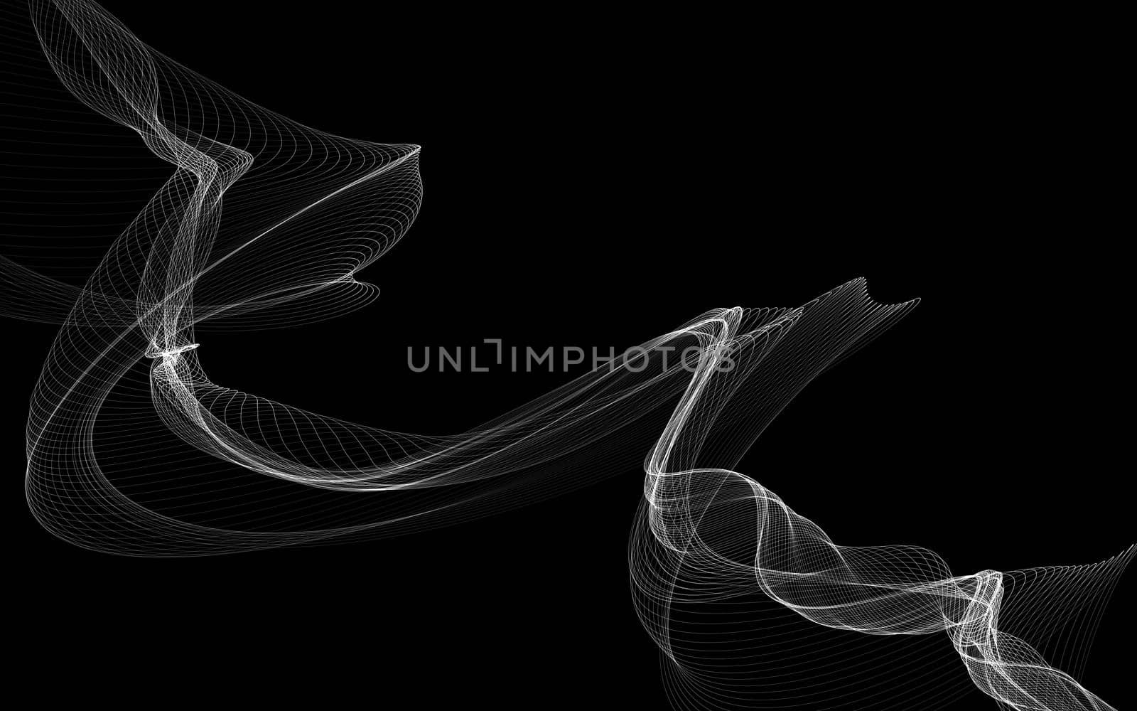 Dark abstract background with a glowing abstract waves by teerawit