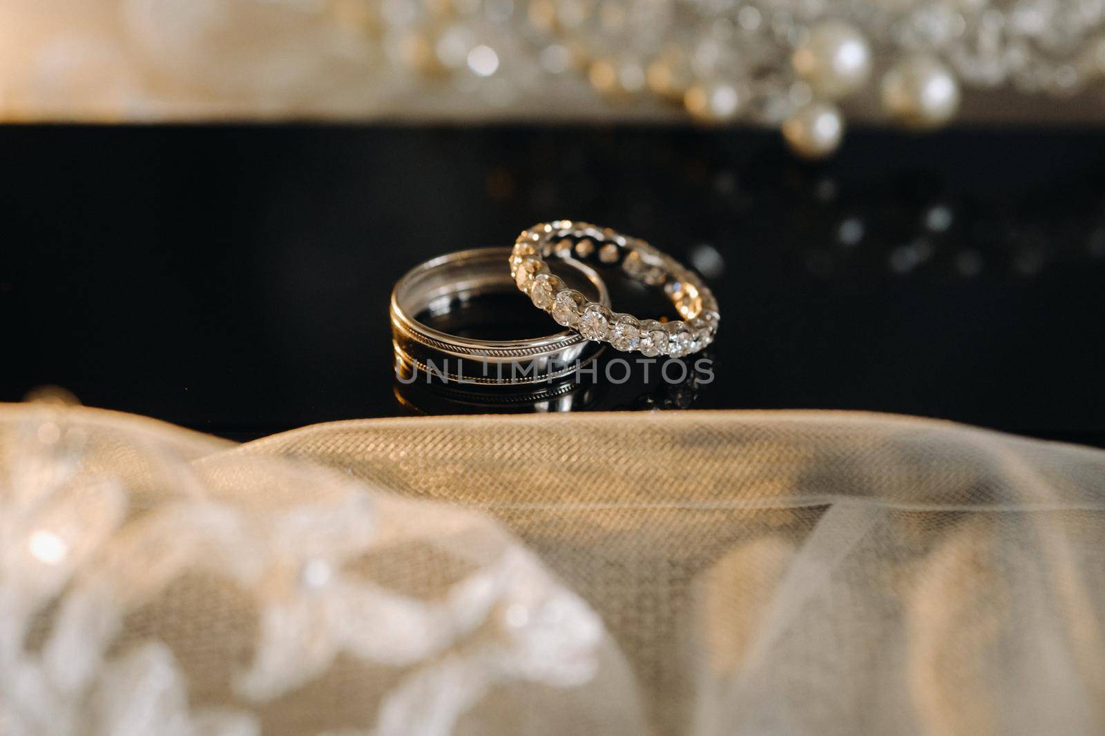 A pair of gold wedding rings.Two wedding rings by Lobachad