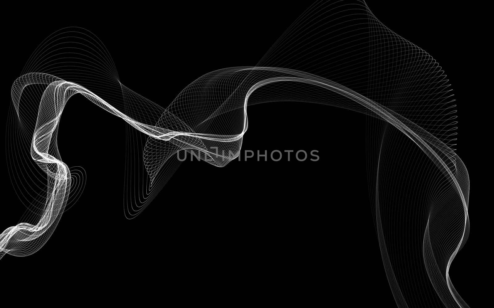 Dark abstract background with a glowing abstract waves by teerawit