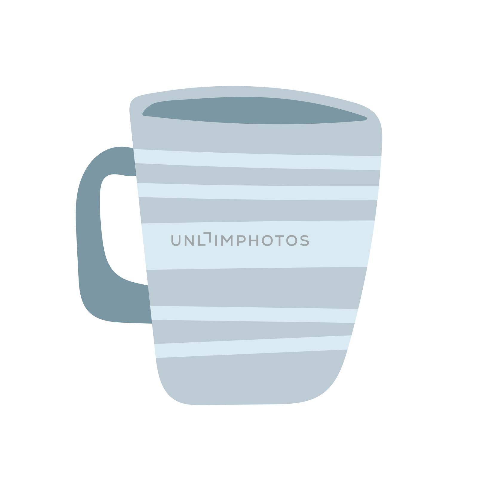 Cup. Simple cartoon drawing of a vector cup. Close-up. by natali_brill