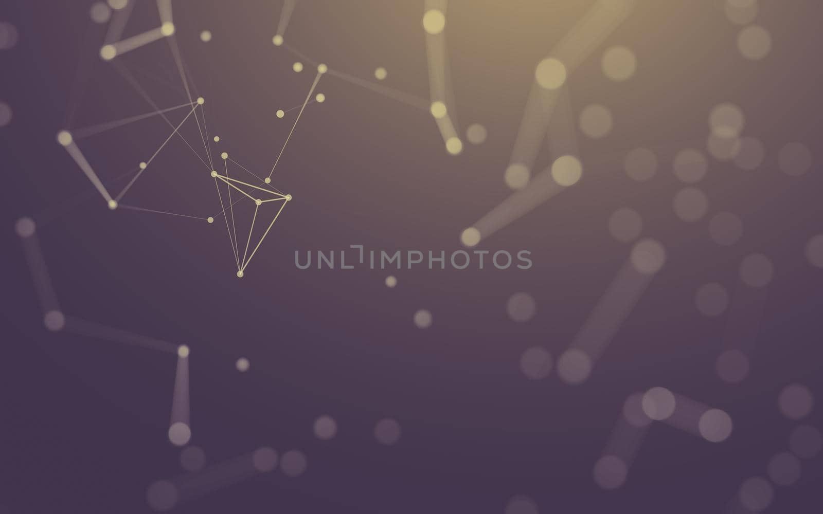 Abstract background. Molecules technology with polygonal shapes, connecting dots and lines. Connection structure. Big data visualization.  by teerawit