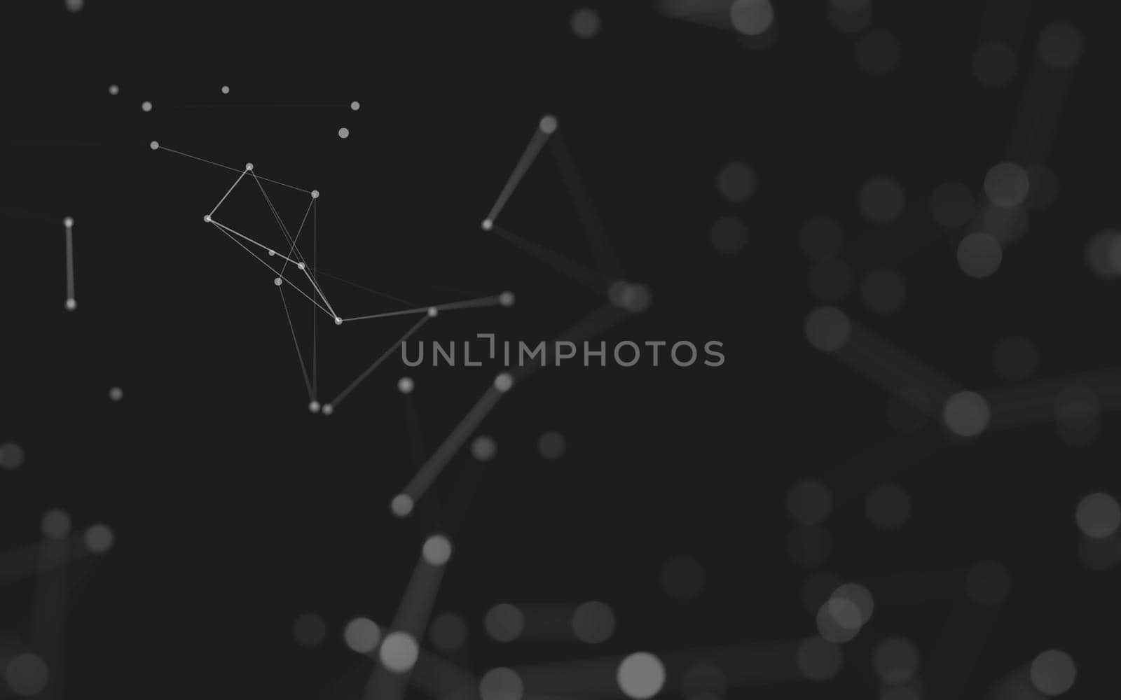 Abstract background. Molecules technology with polygonal shapes, connecting dots and lines. Connection structure. Big data visualization.  by teerawit