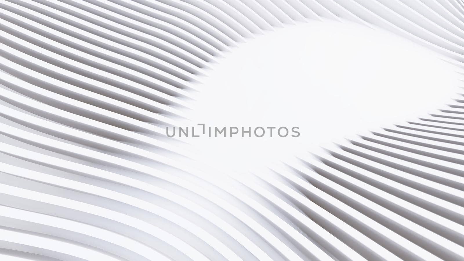 Abstract Curved Shapes. White Circular Background.  by teerawit