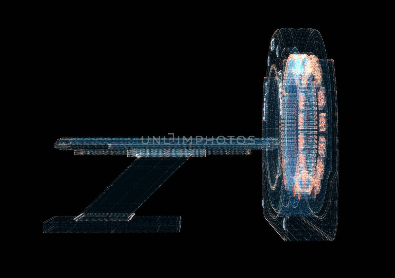 Digital MRI scan Hologram. Medicine and Technology Concept by cherezoff