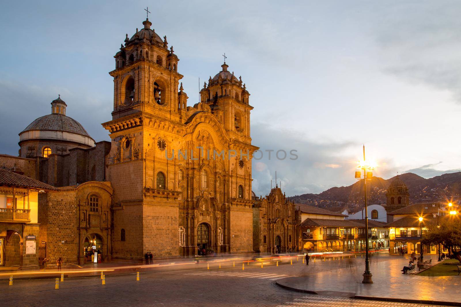 Cusco, Peru - October 06, 2015: The Catholic Church at the main plaza in the historic city centre