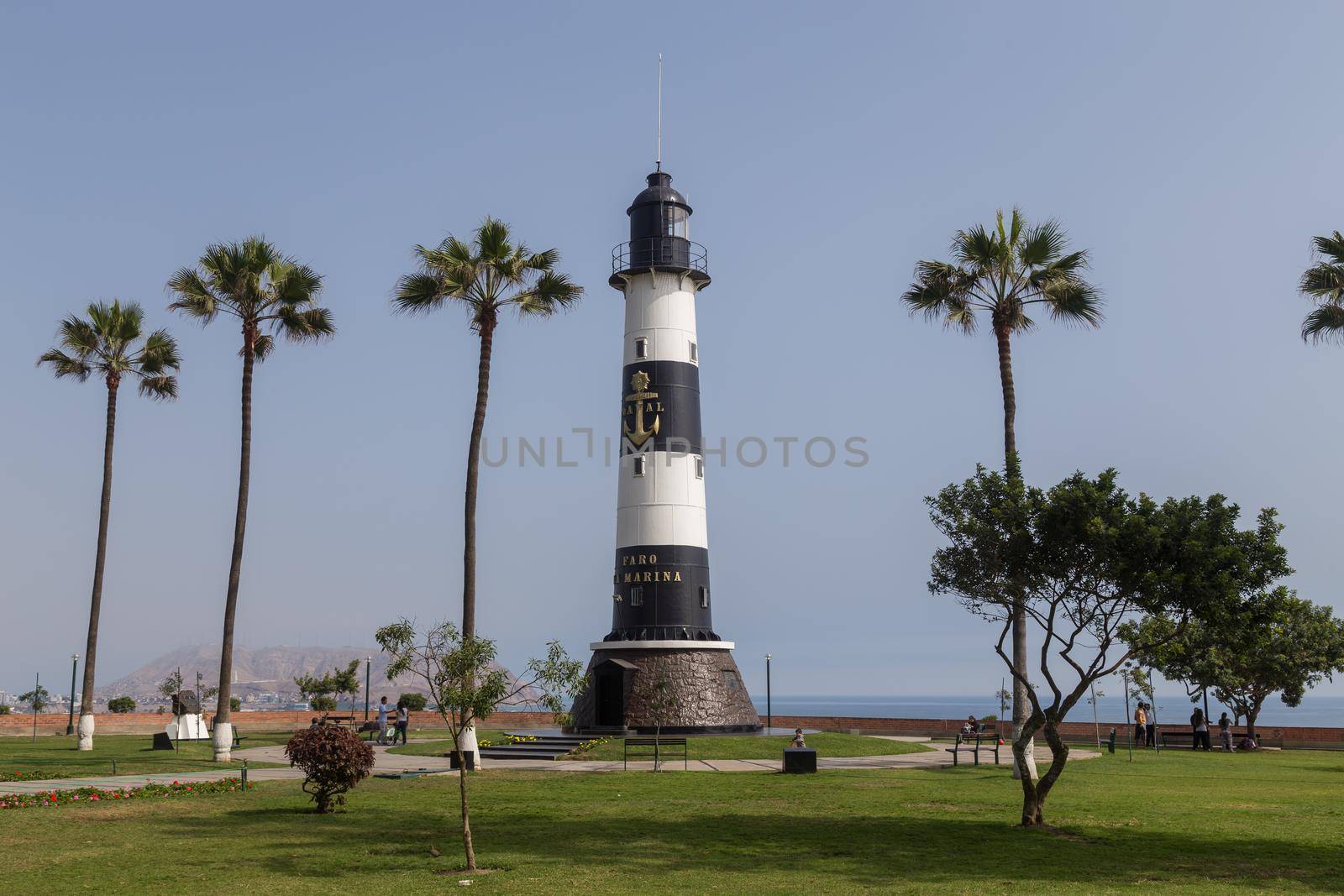 Lima, Peru - 29 August, 2015: Lighthouse Faro de Marina in Miraflores district