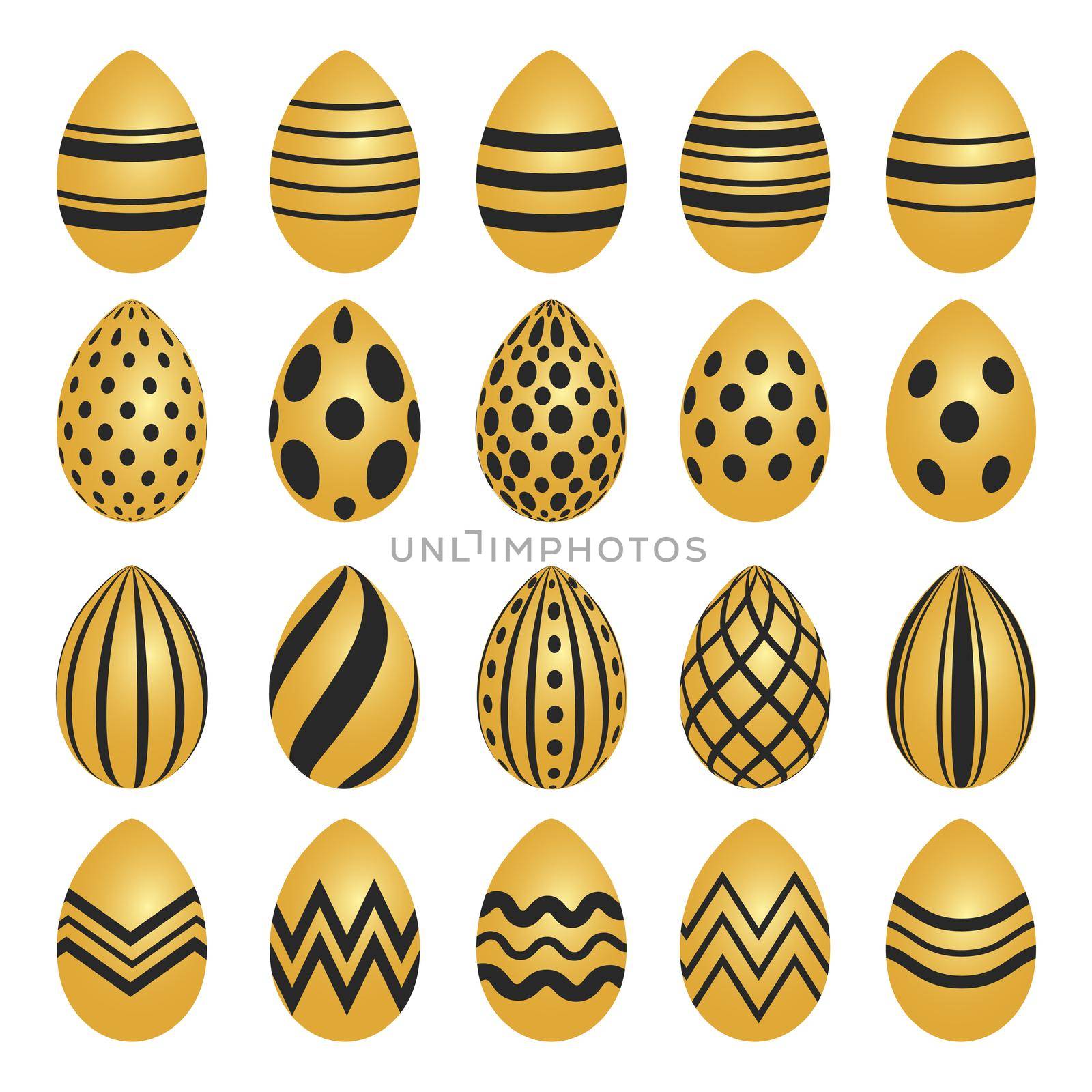 Easter background template with festive golden yellow eggs by BEMPhoto