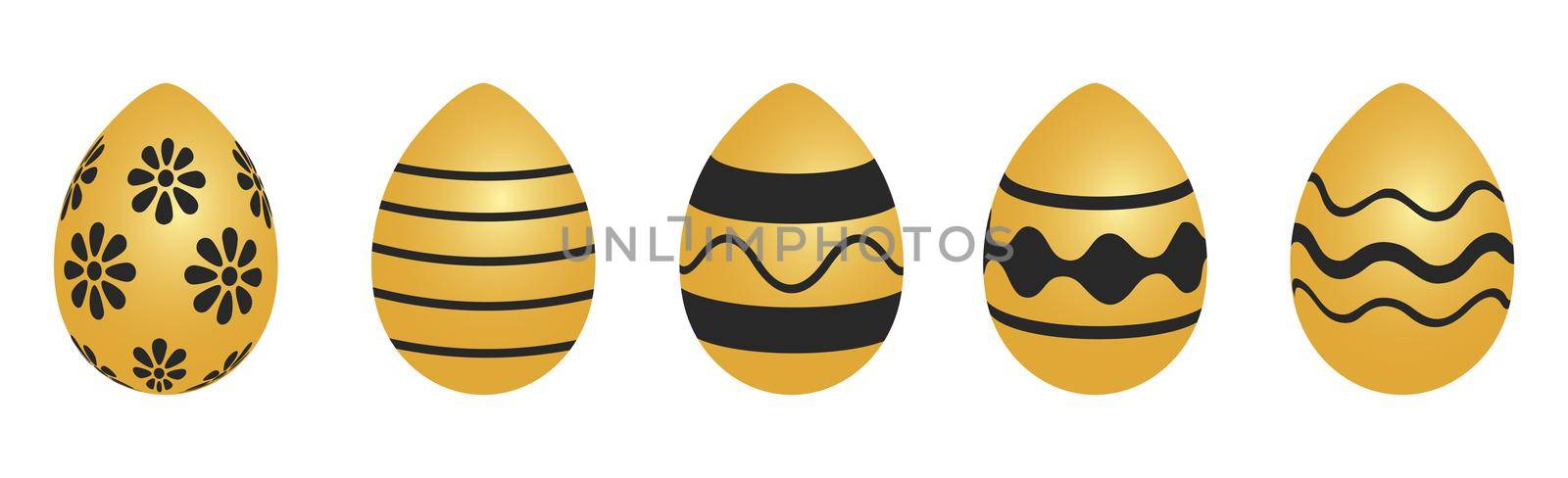 Easter background template with festive golden yellow eggs by BEMPhoto