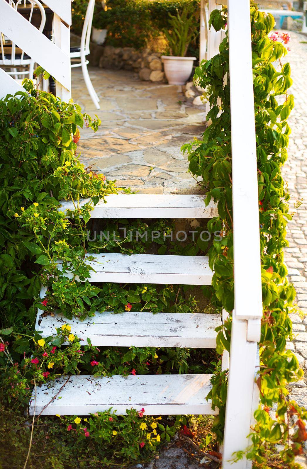 Beautiful flying cafe in the greenery -Bulgaria Nessebar.