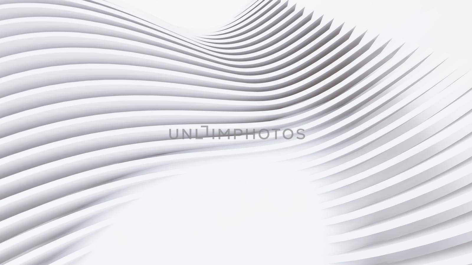 Abstract Curved Shapes. White Circular Background.  by teerawit