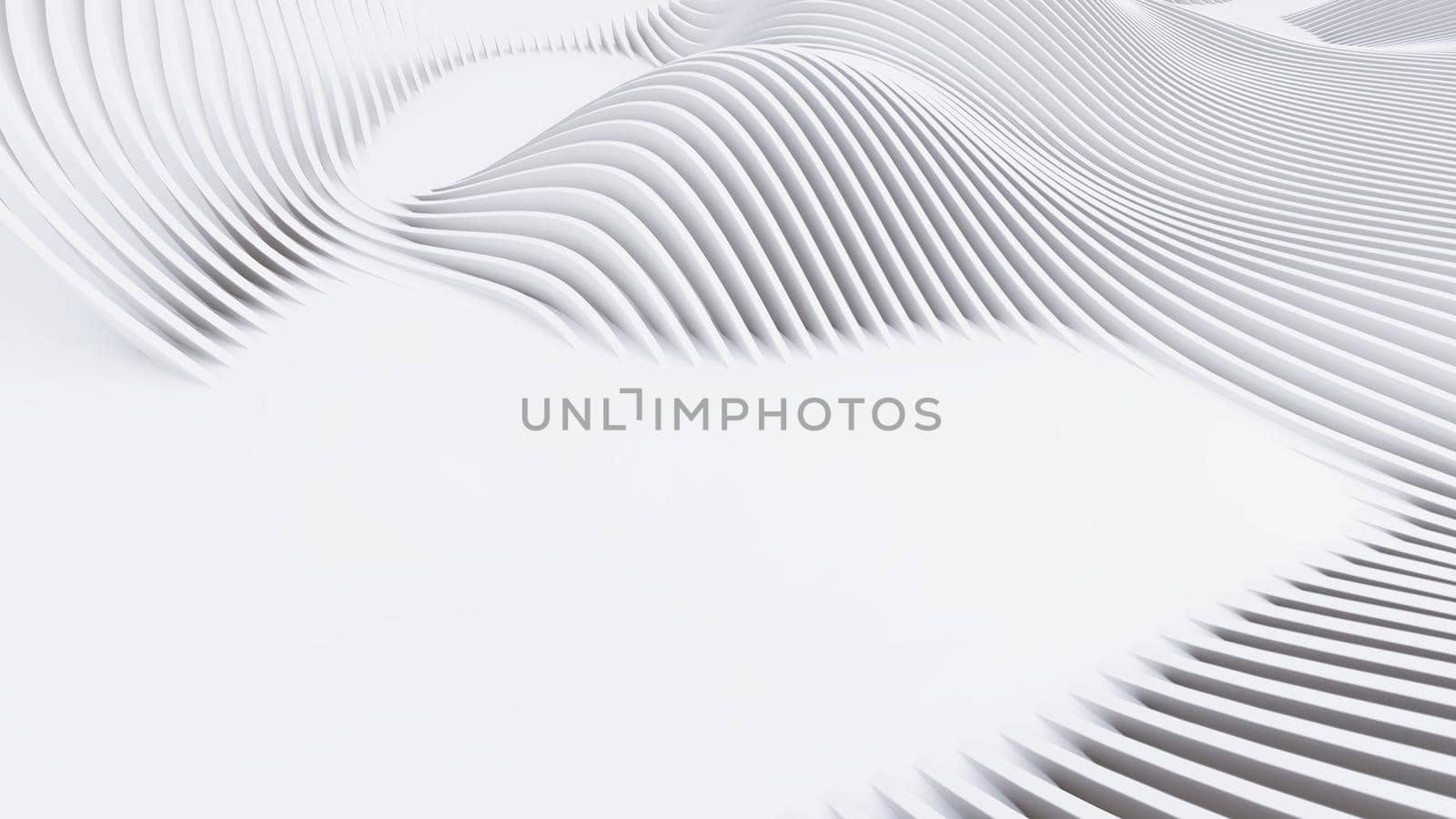 Abstract Curved Shapes. White Circular Background.  by teerawit