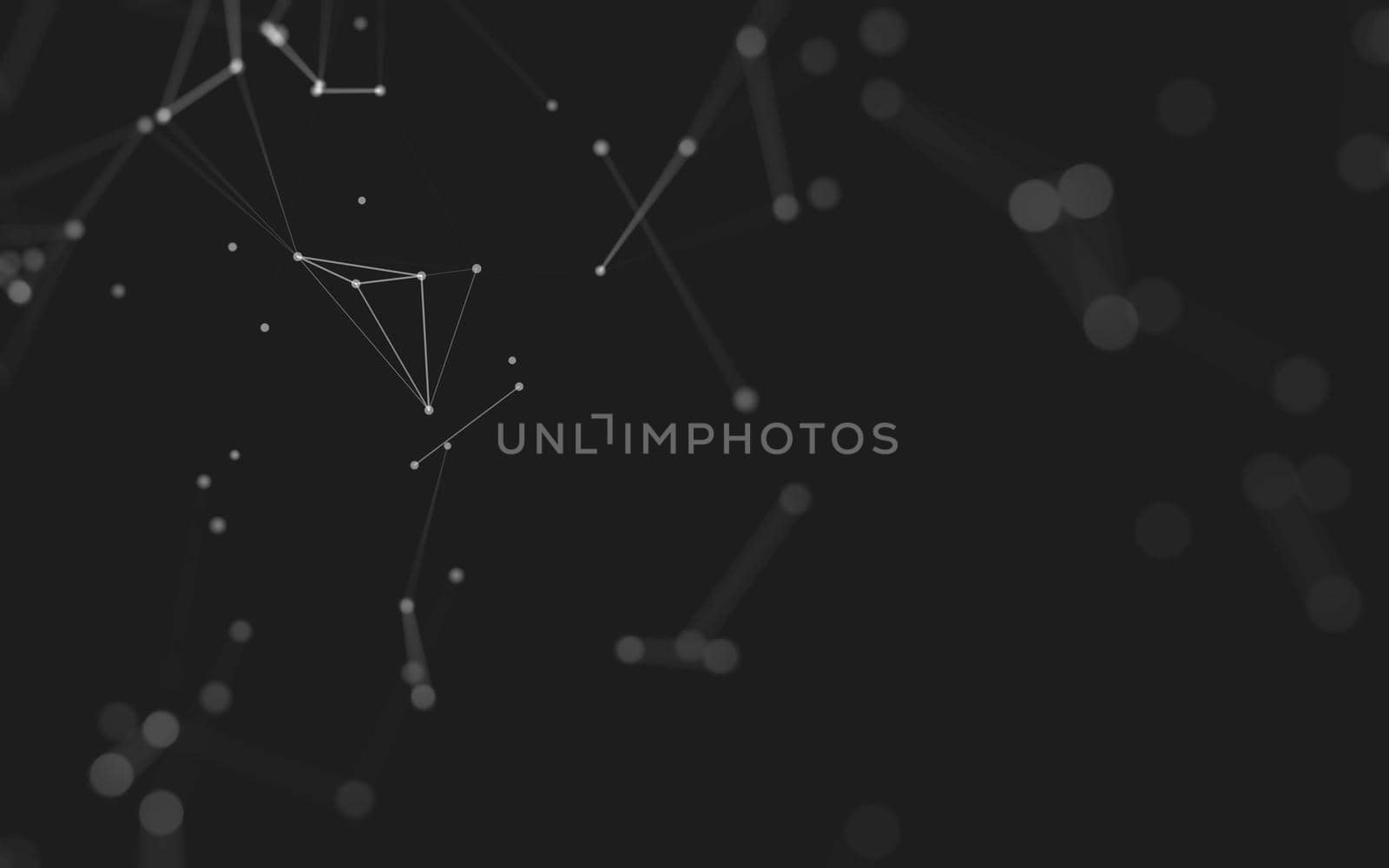 Abstract background. Molecules technology with polygonal shapes, connecting dots and lines. Connection structure. Big data visualization. 