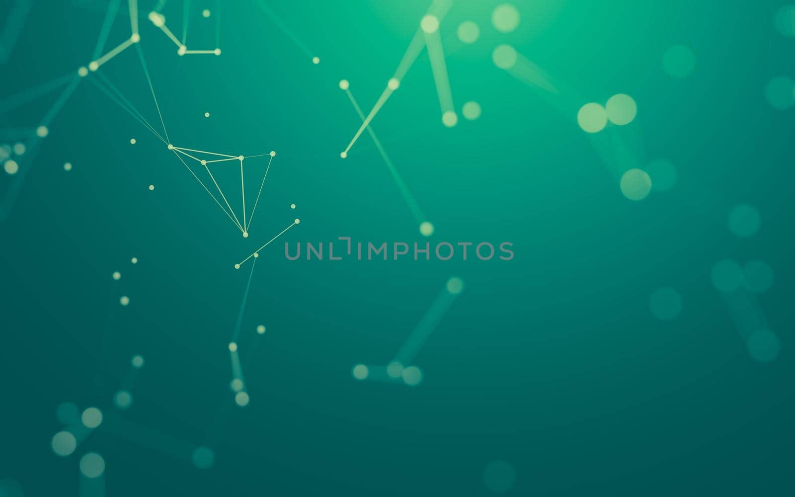 Abstract background. Molecules technology with polygonal shapes, connecting dots and lines. Connection structure. Big data visualization.  by teerawit