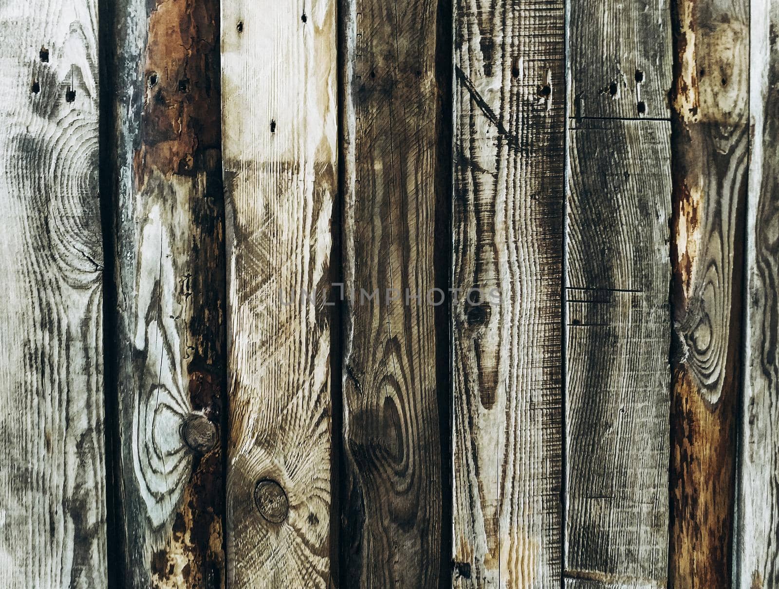 Old burnt wood board. Barn wood or wood background with copy space. by Alla_Morozova93