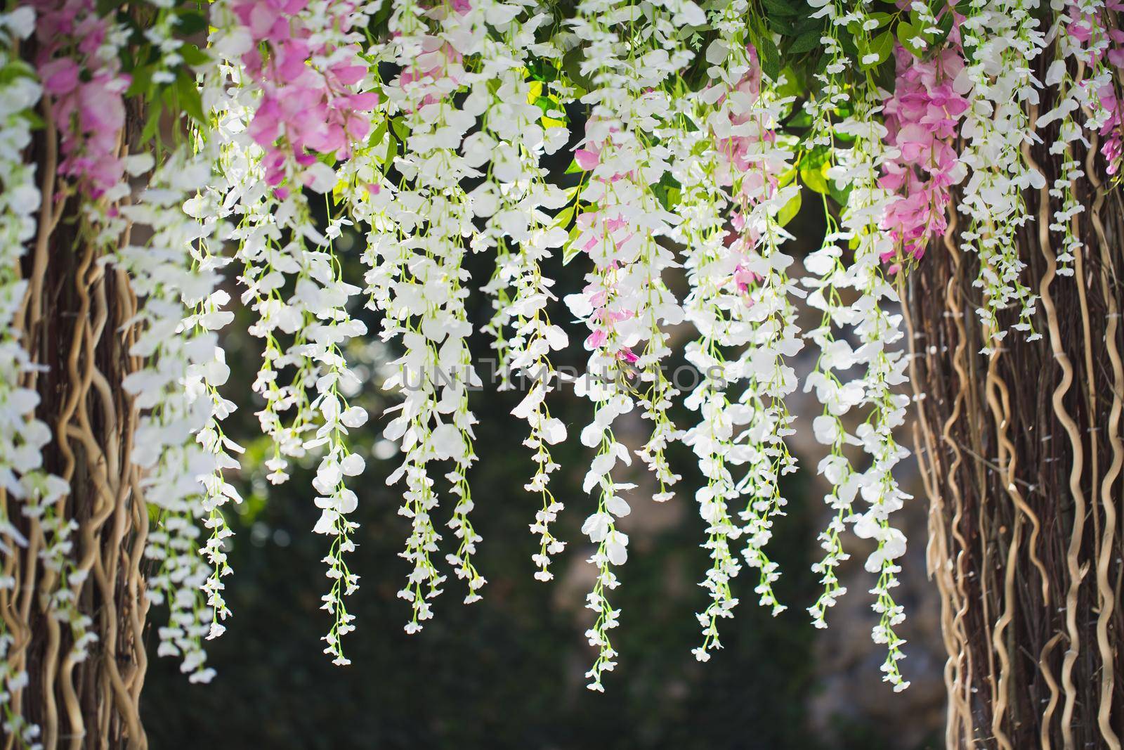 Outdoor wedding ceremony decoration at the hotel. by StudioPeace