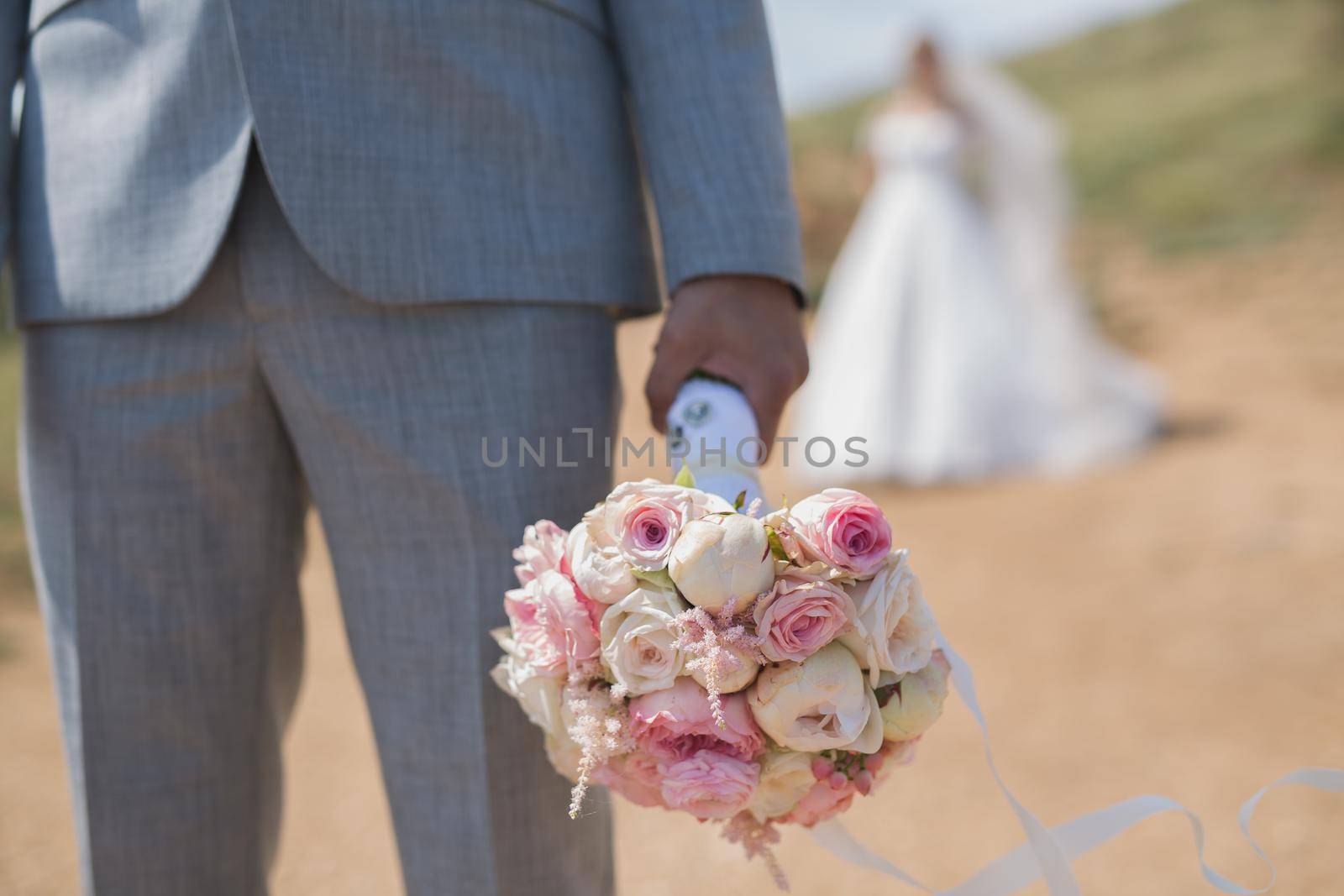 the groom waiting for the bride. meeting of the newlyweds. by StudioPeace