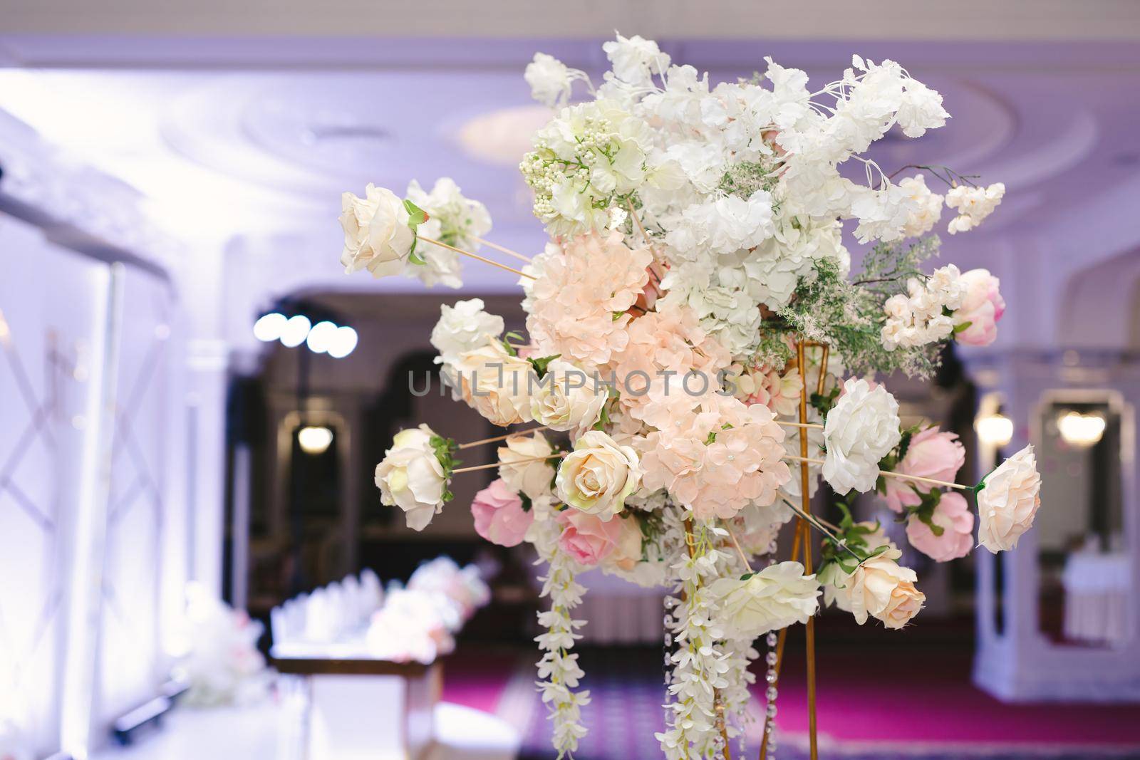 Floral decorations for holidays and wedding dinner