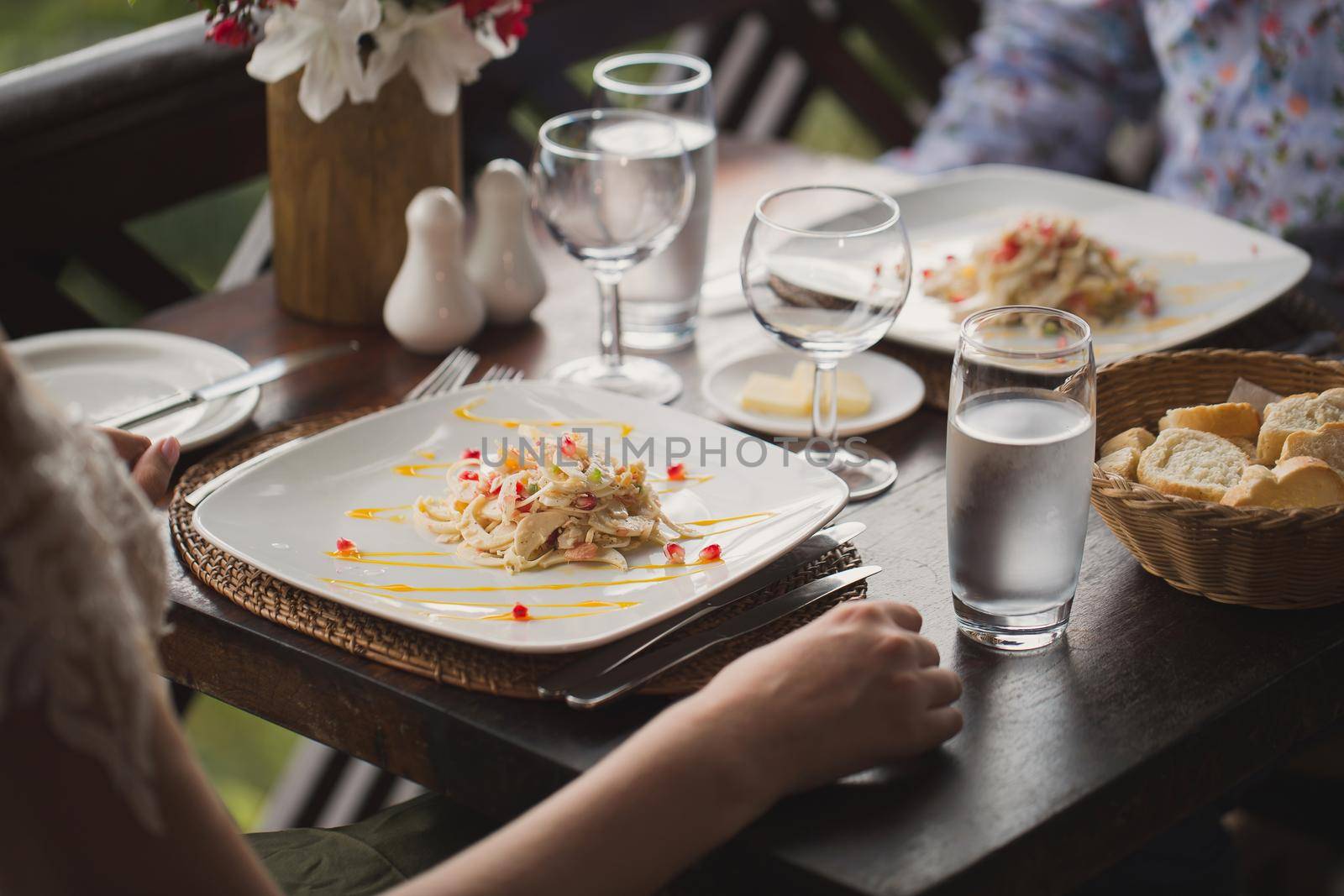 Millionaire's salad in Mauritius in an expensive restaurant by StudioPeace