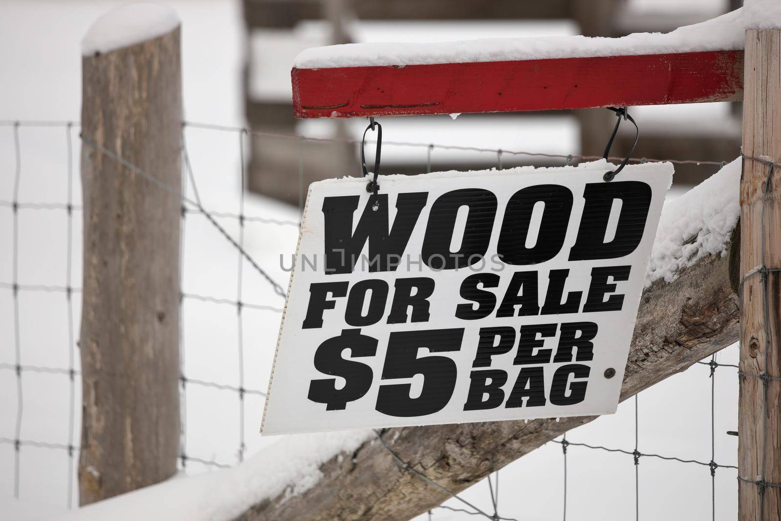 A Firewood for Sale Sign in a rural setting by markvandam