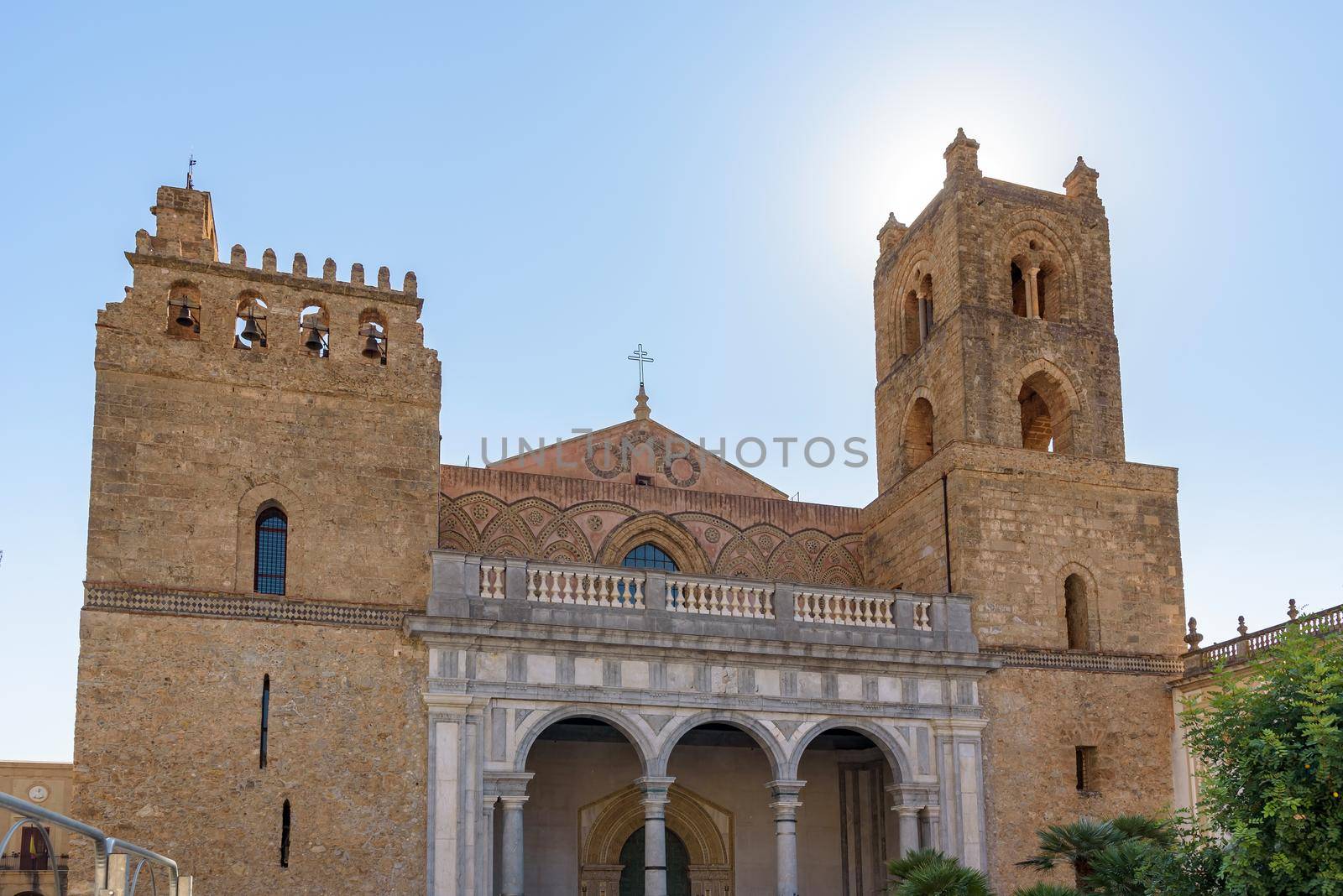 Front facade of the Monreale Cathedral on Sicily by mkos83