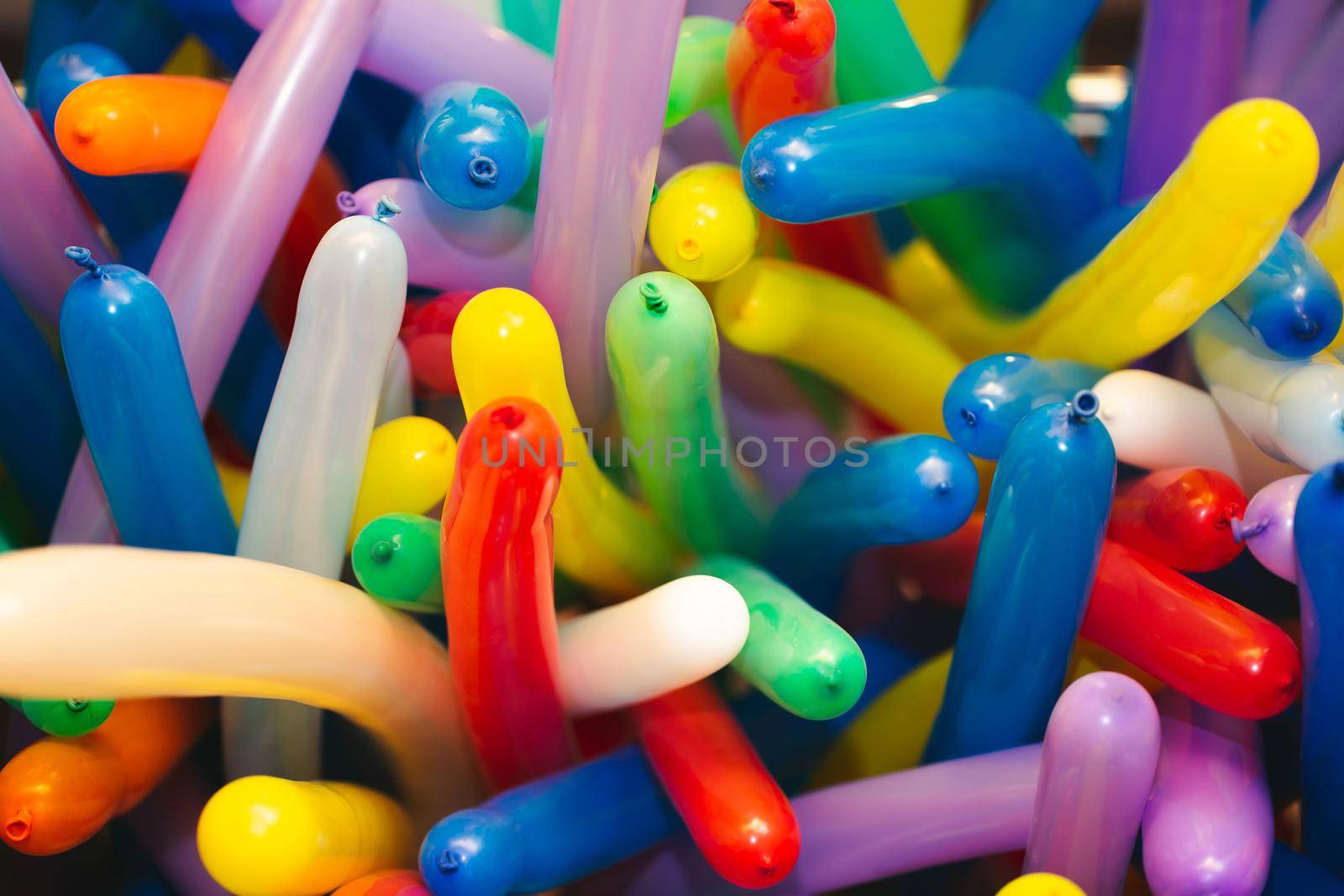 Colorful balloons with a fun holiday background