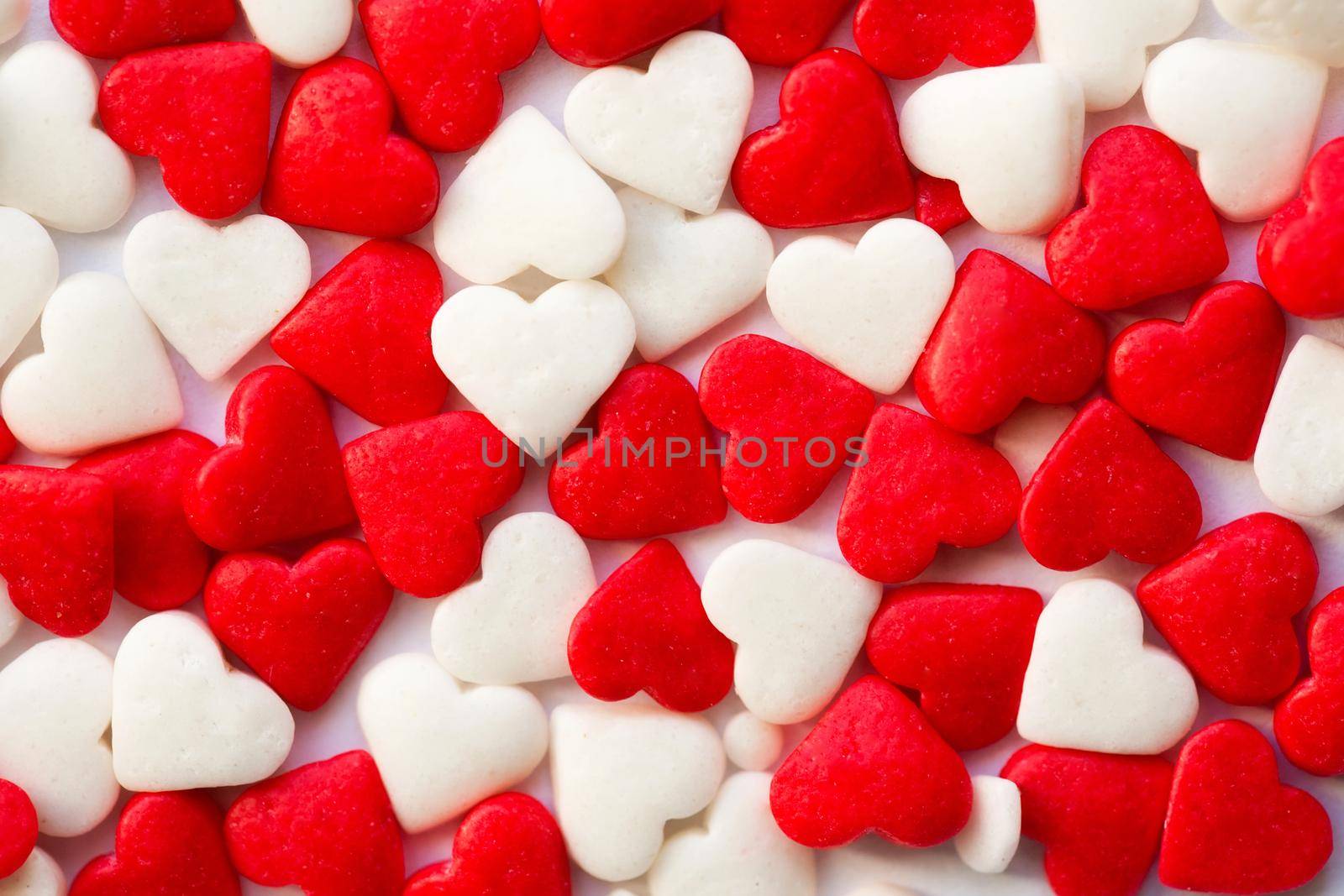 Background of small hearts for decorating sweets. by StudioPeace