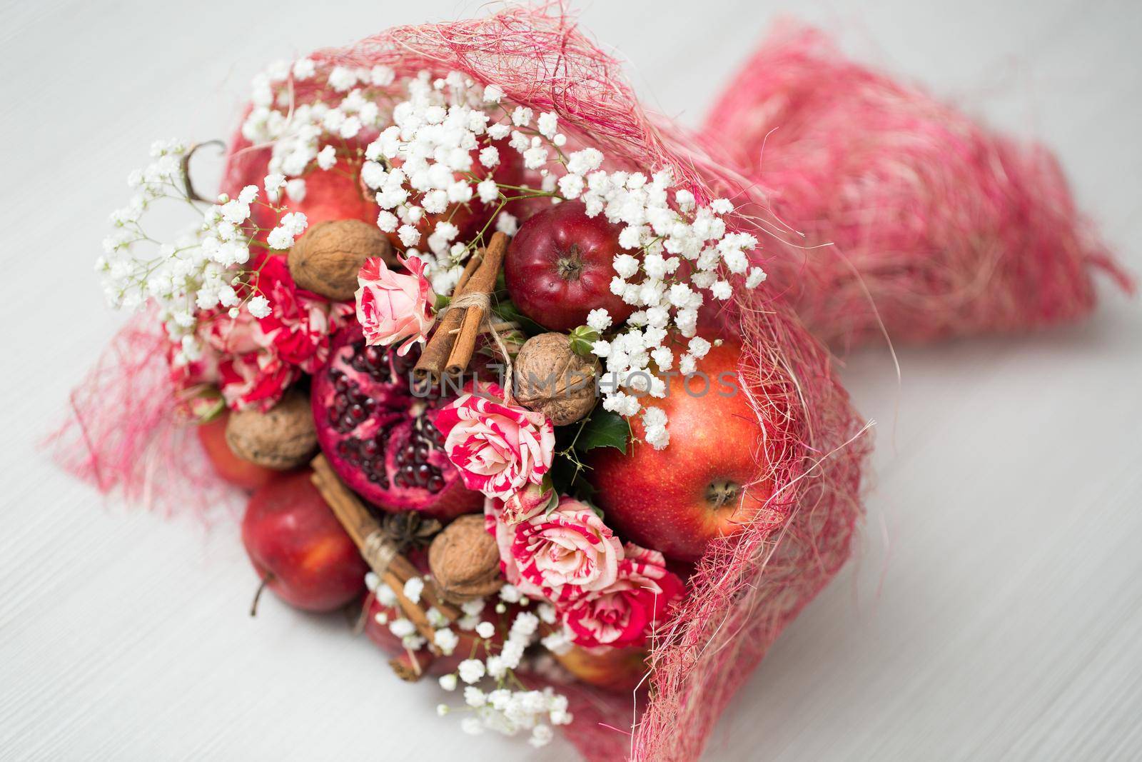 The original unusual edible bouquet of vegetables and fruits