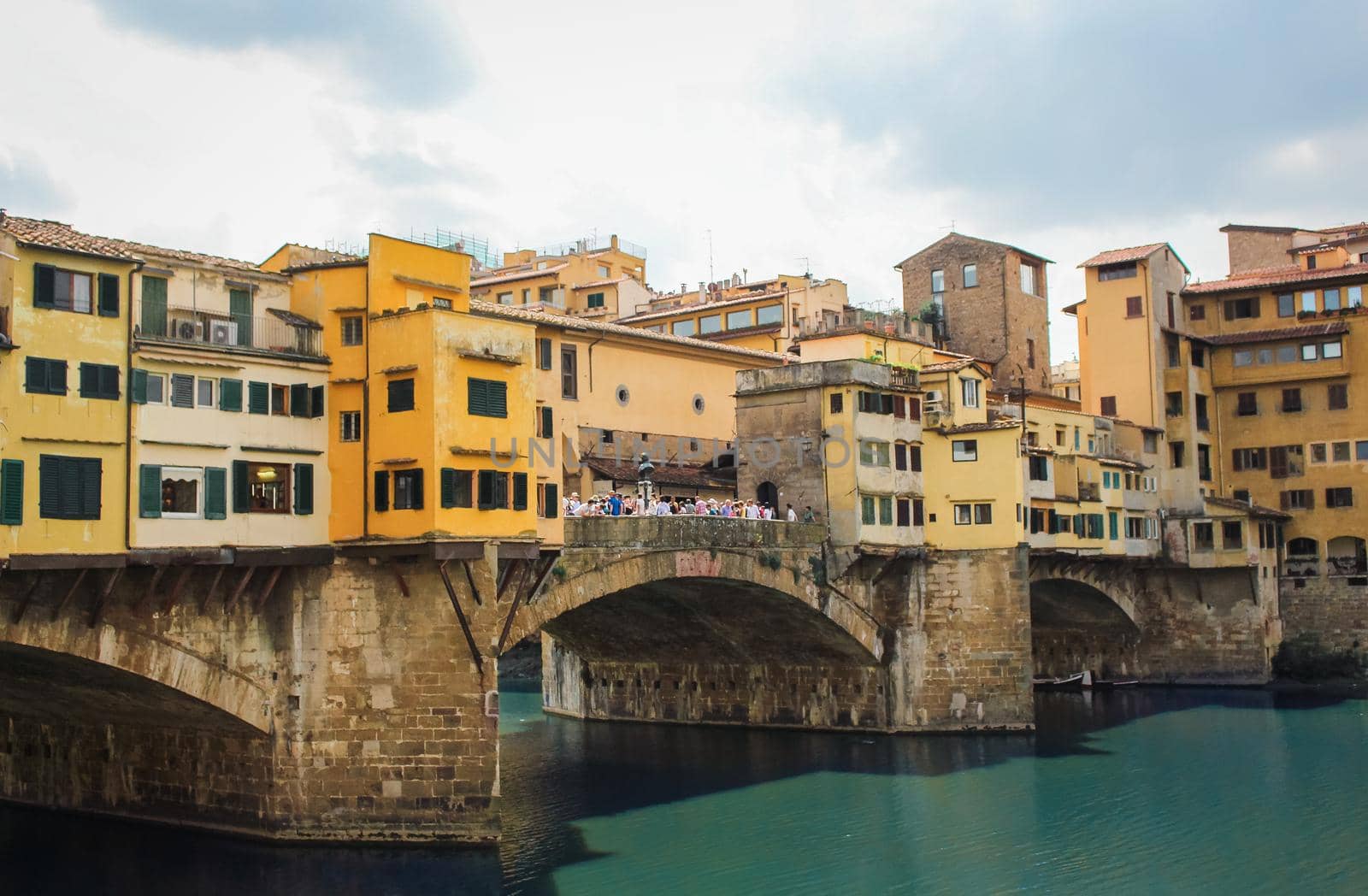 Colourful 'Ponte Vecchio' bridge, centre of Florence, Italy. by olifrenchphoto