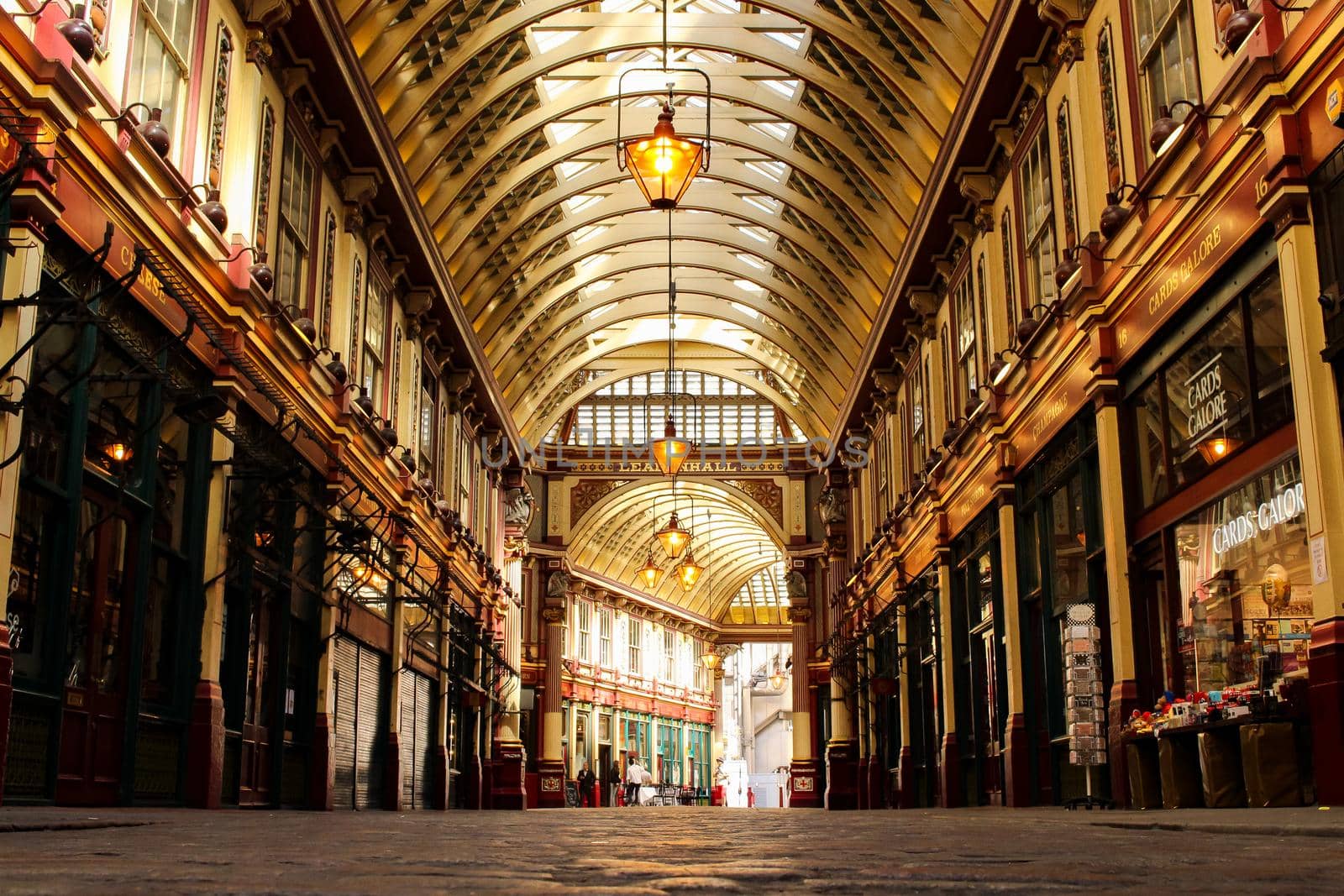 'Leadenhall market' stores and architecture from a worms' eye view, London, UK. by olifrenchphoto