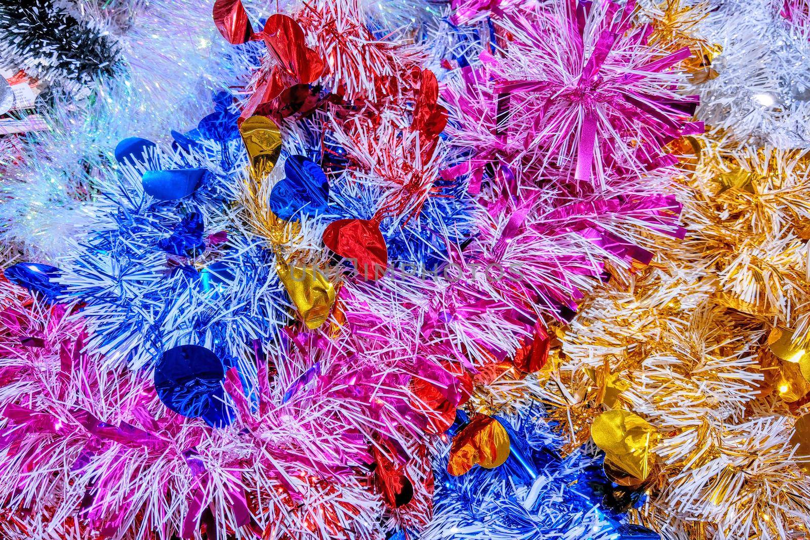 Christmas bright decorations on the Christmas tree close-up. by kip02kas