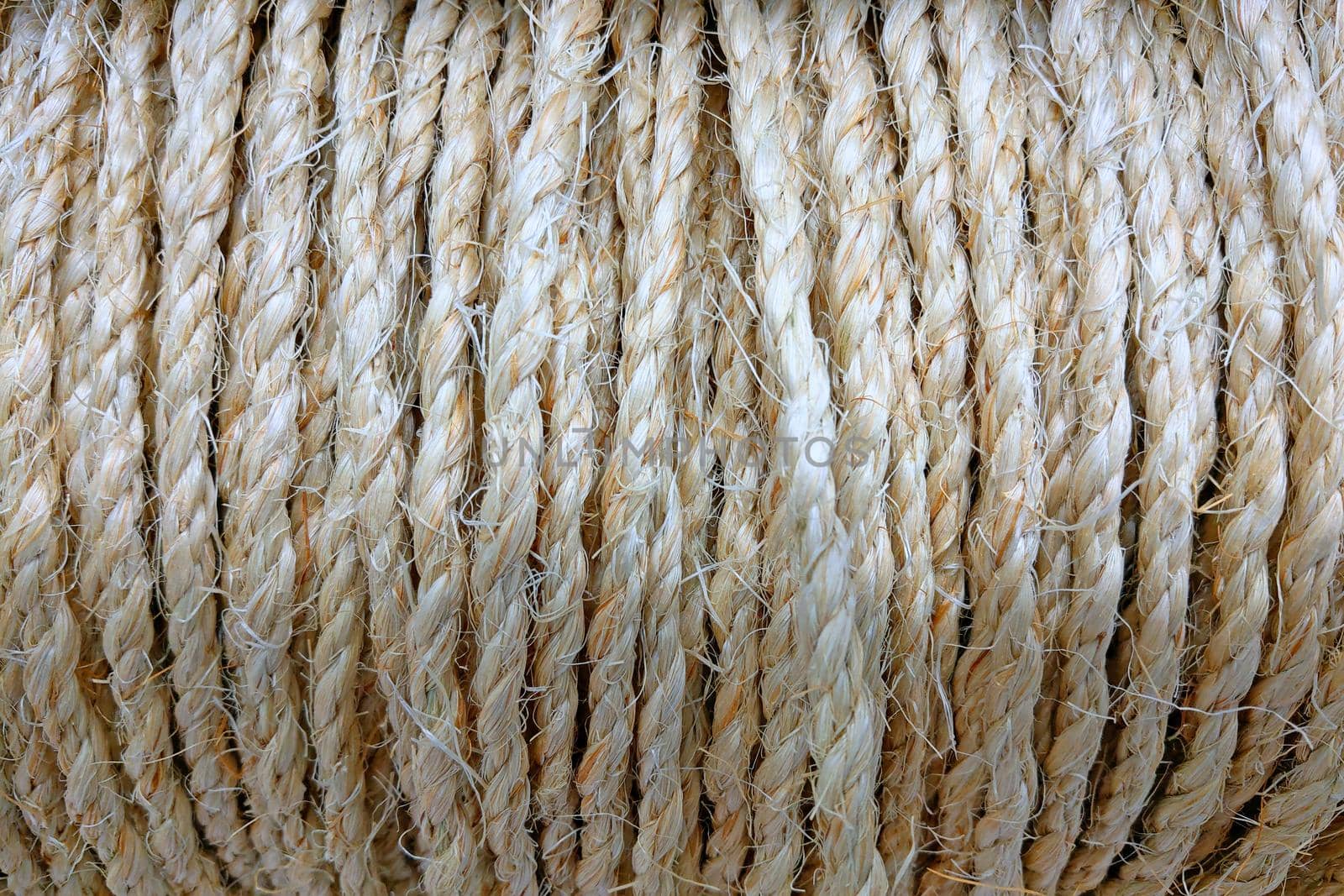 Wicker rope in a hardware store. Background. by kip02kas