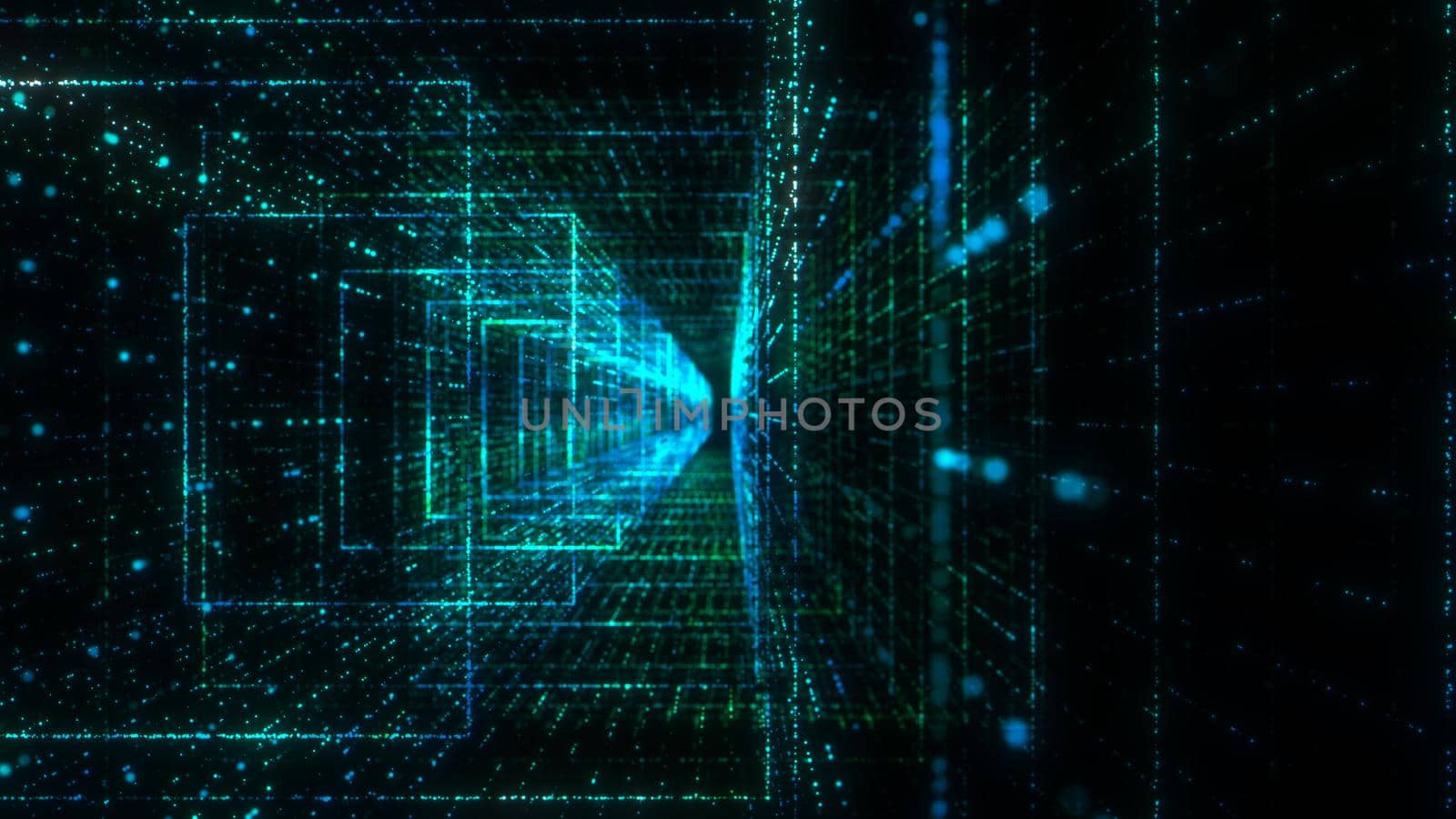 Flying into digital technologic tunnel by cherezoff