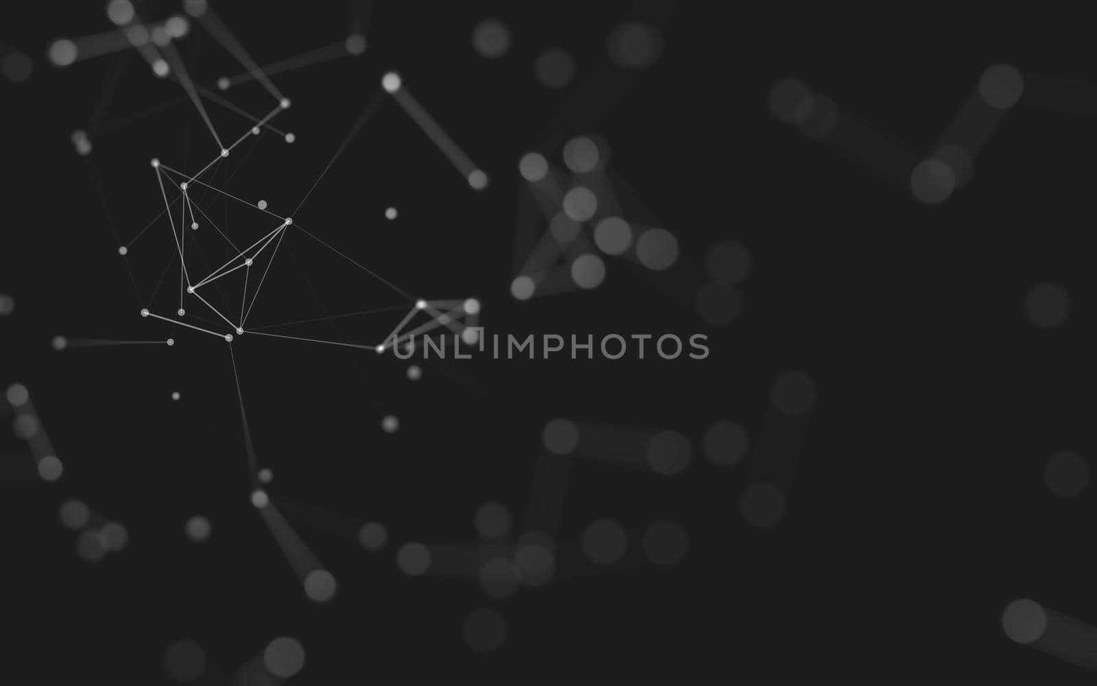 Abstract background. Molecules technology with polygonal shapes, connecting dots and lines. Connection structure. Big data visualization.  by teerawit