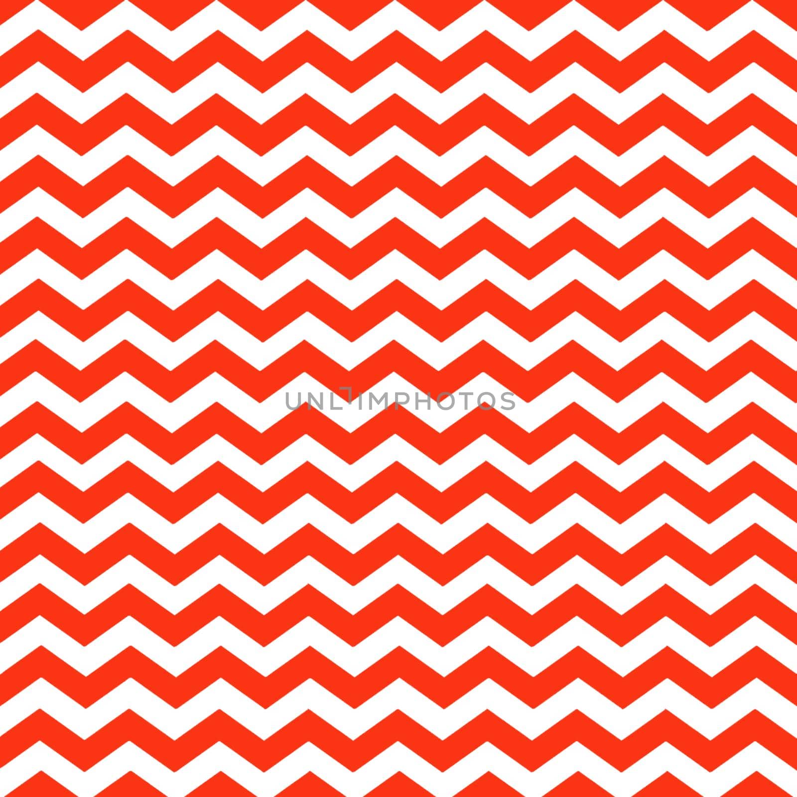 Zigzag wave pattern in red on a white background