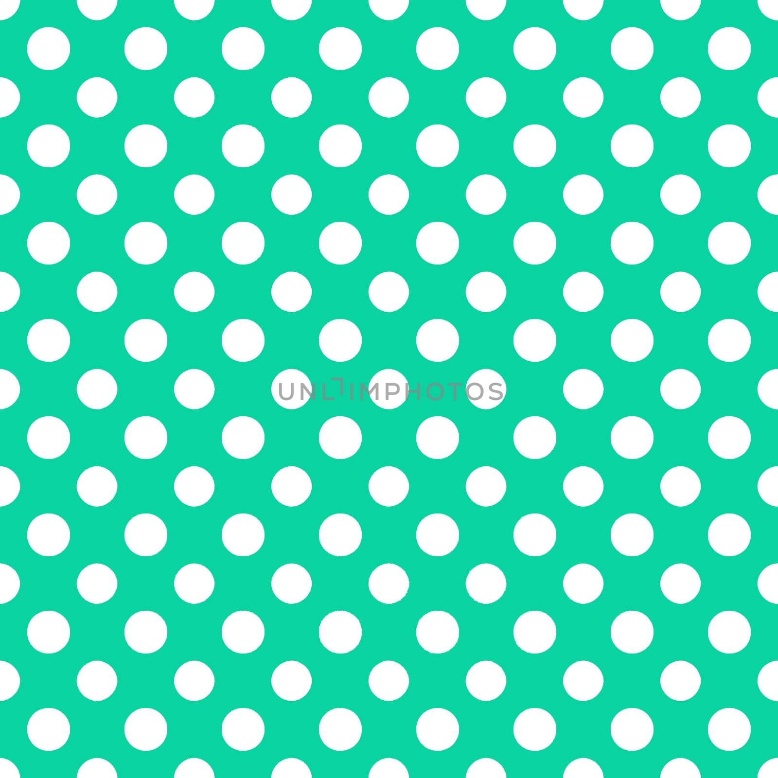 Green background with white polka dots