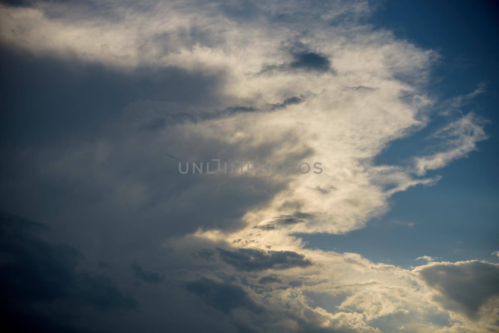 Sky background, the sunset over.