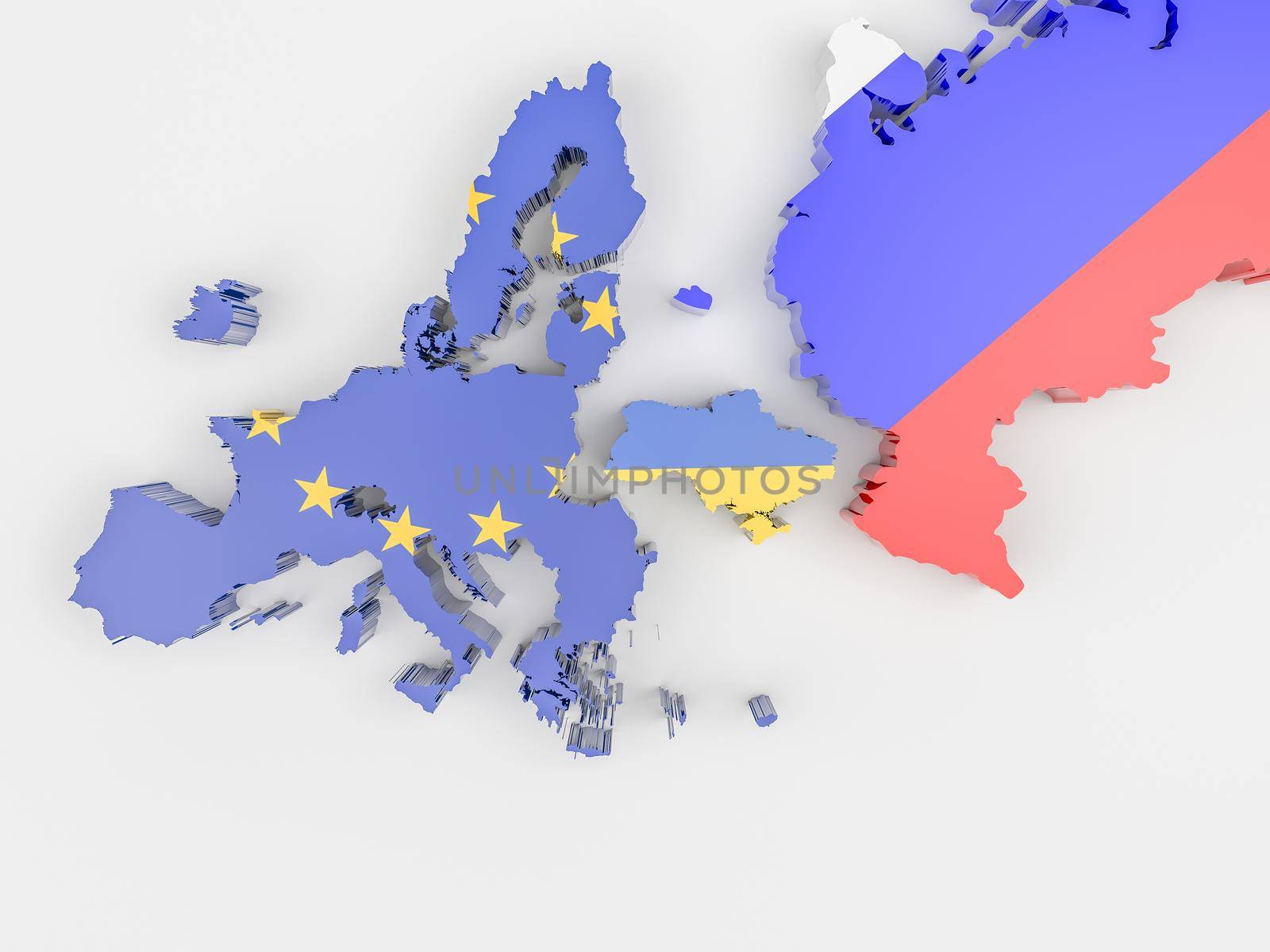 map of ukraine russia and european union by raphtong