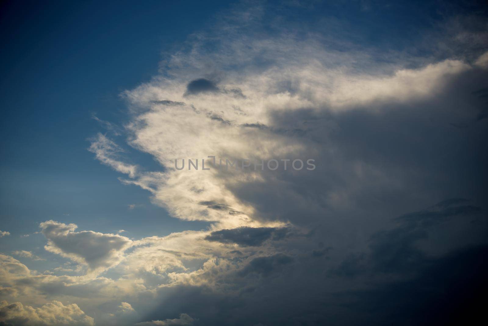 Sky background, the sunset over.