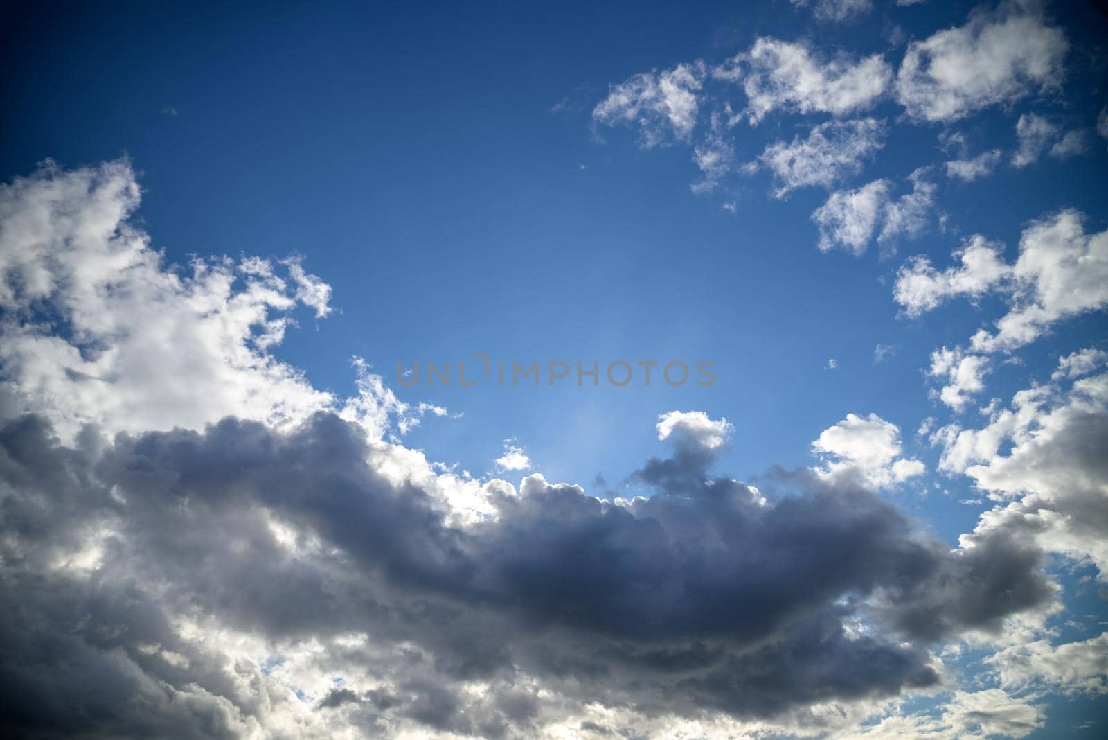 Overcast sky before storm. Dark ominous clouds by Kobysh