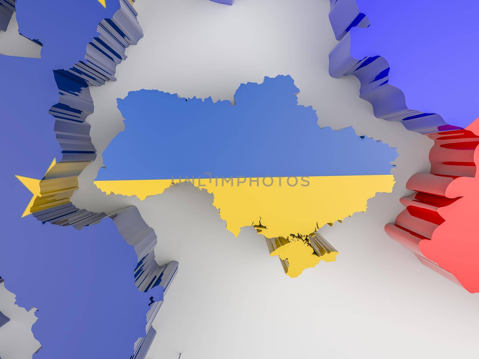 map of ukraine russia and european union by raphtong