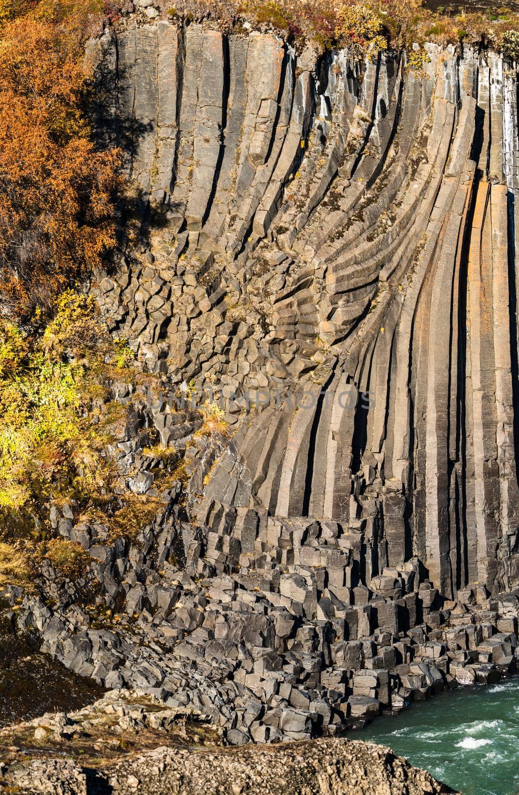 Spectacular basaltic formations near the river by FerradalFCG